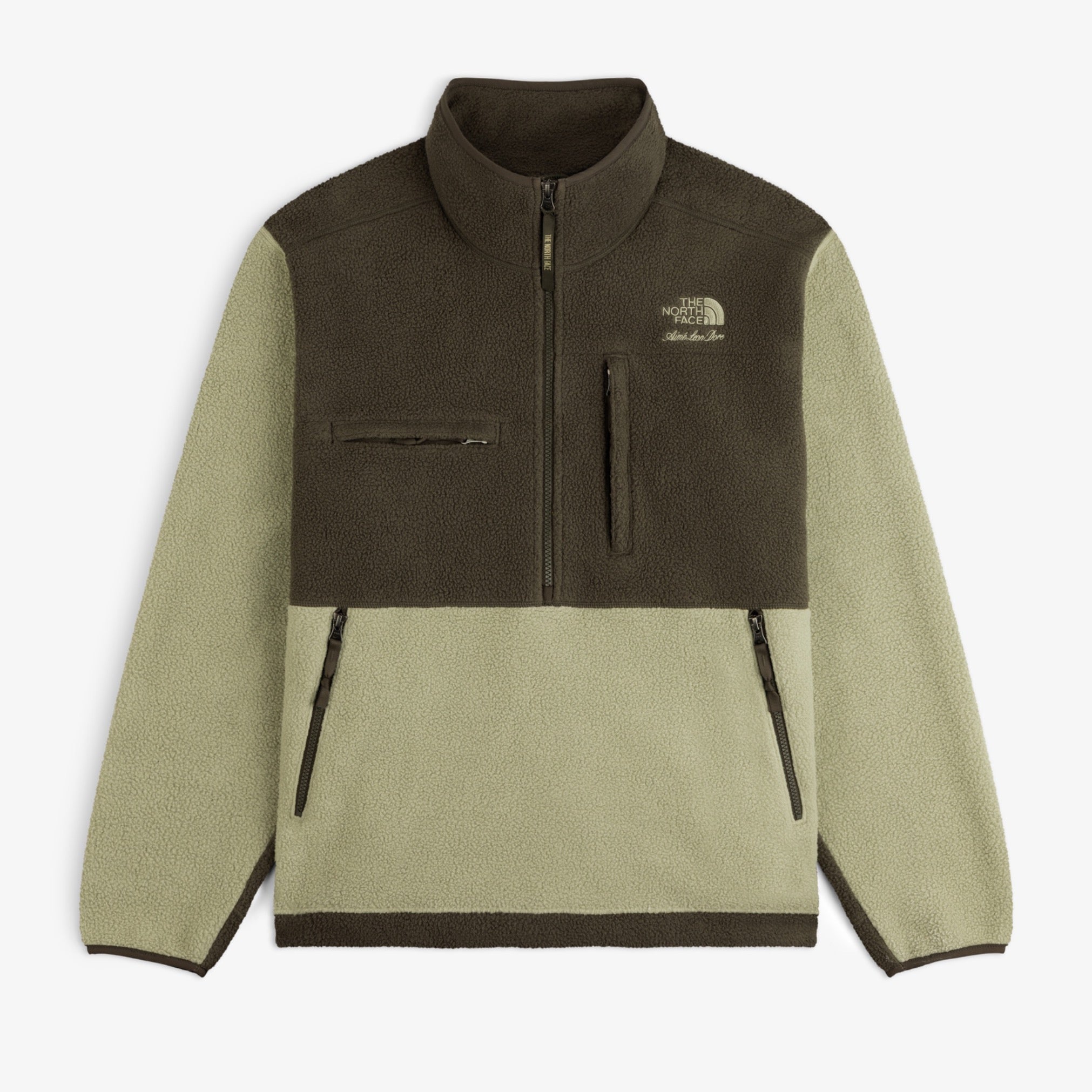 ald-the-north-face-95-denali-half-zip-fleece-pullover-gr-n image 1