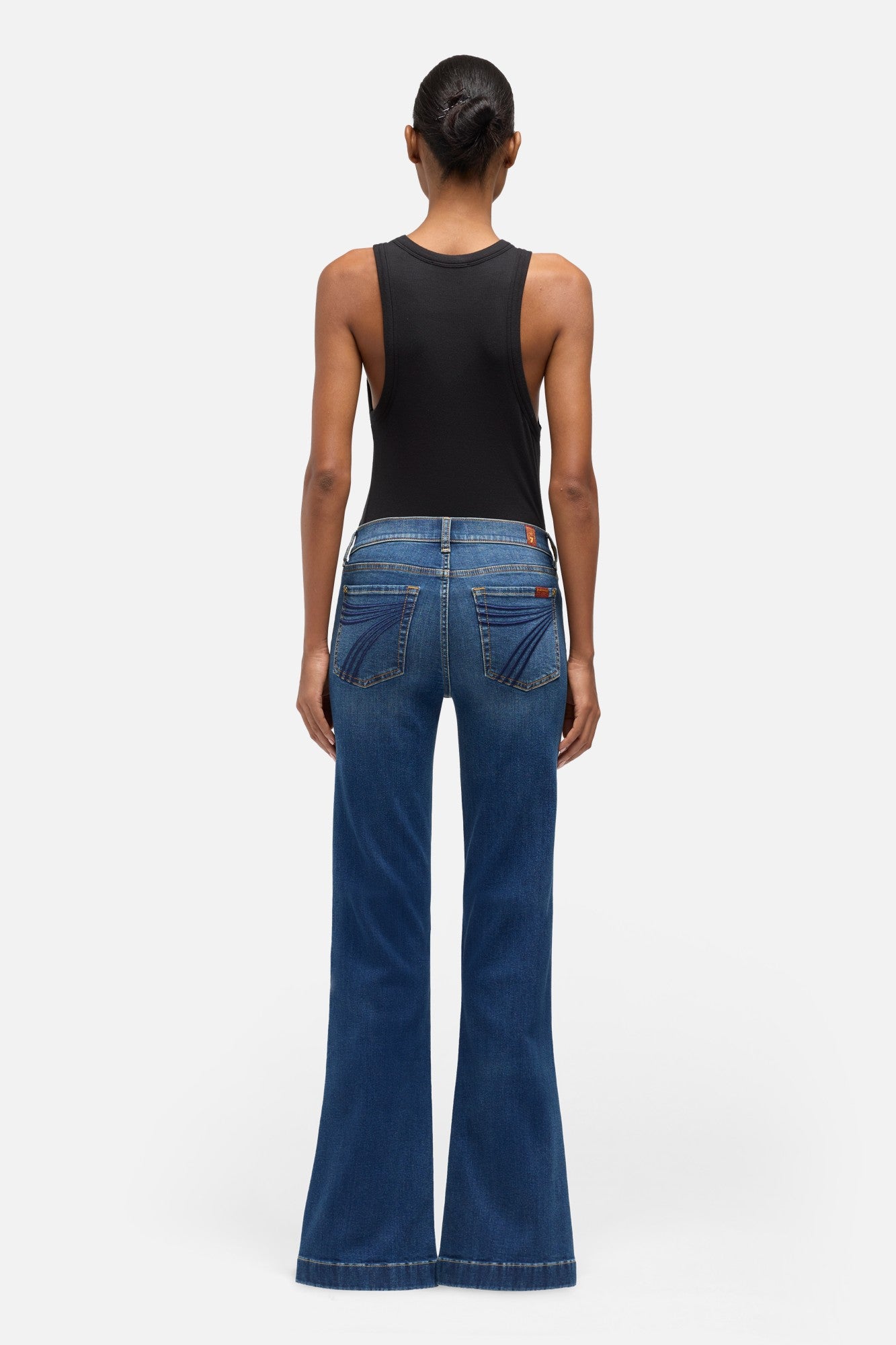 7-for-all-mankind-dojo-short-inseam-flare-jeans-in-medium-melrose image 5