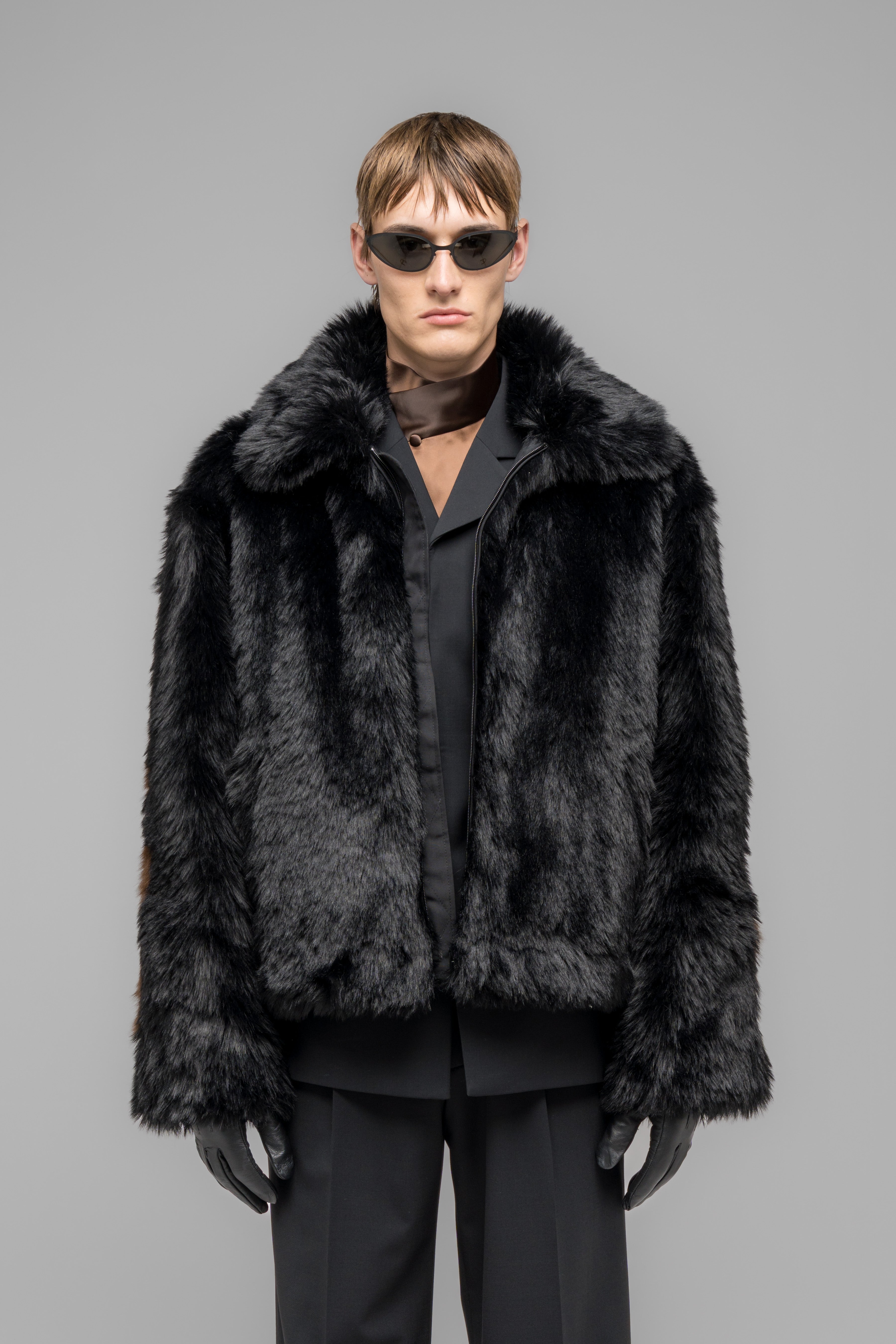 032c-muddy-faux-fur-blouson-jacke image 3