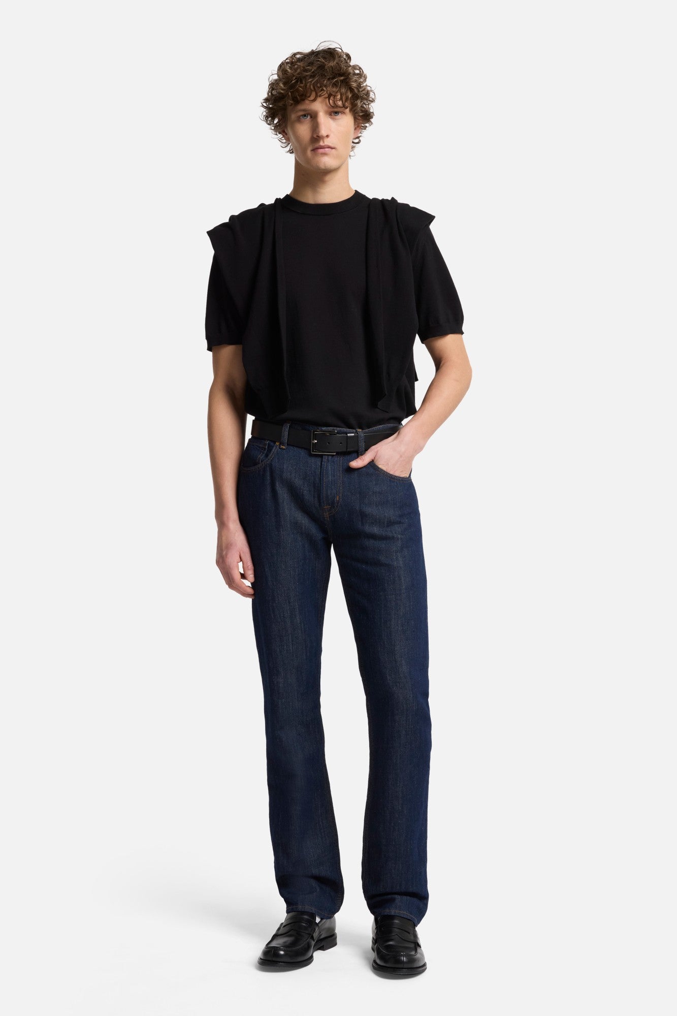 7-for-all-mankind-classic-cotton-kurzarm-pullover-schwarz-herren image 2