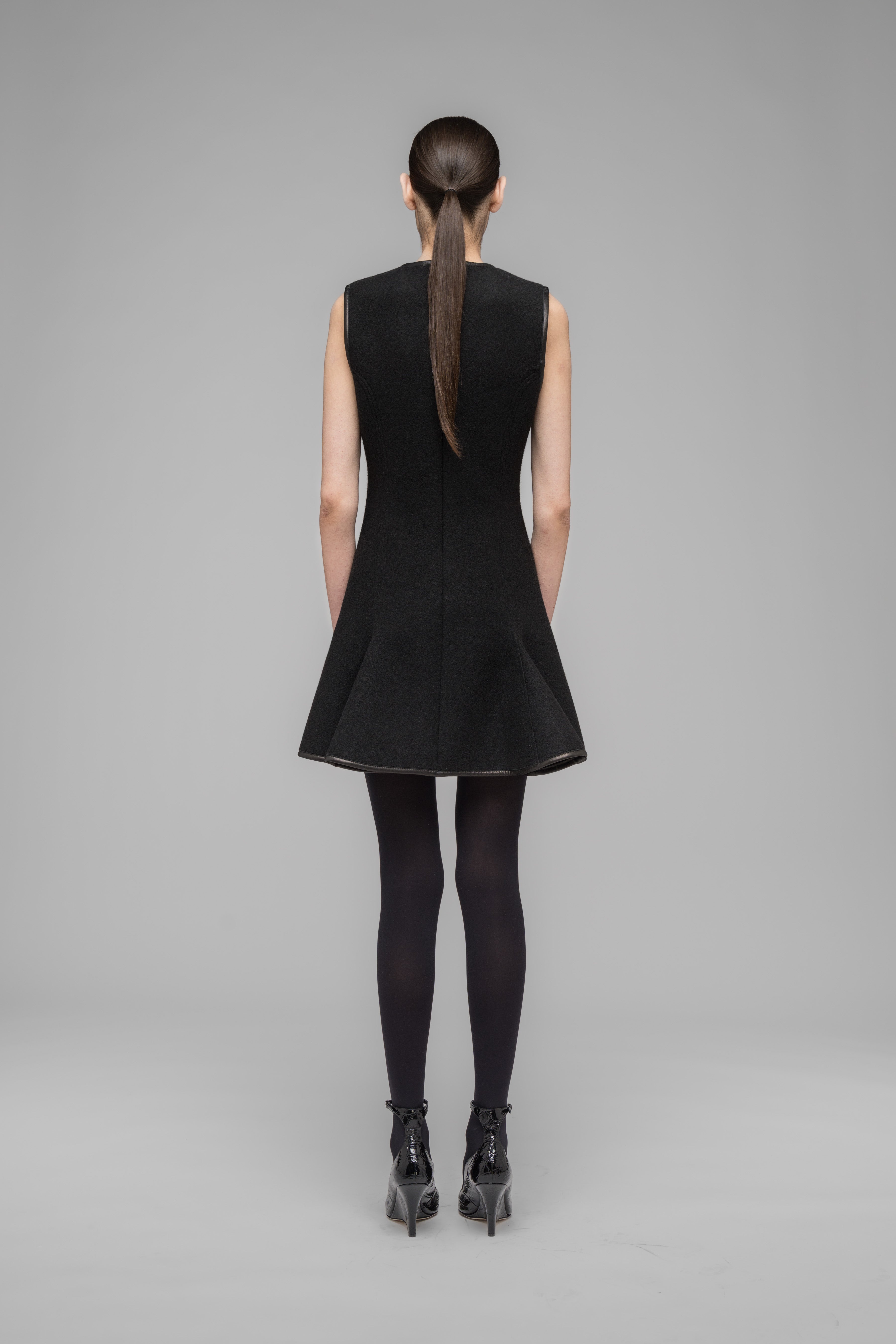 032c-neoprene-wool-short-dress-bodycon-minikleid-damen image 3