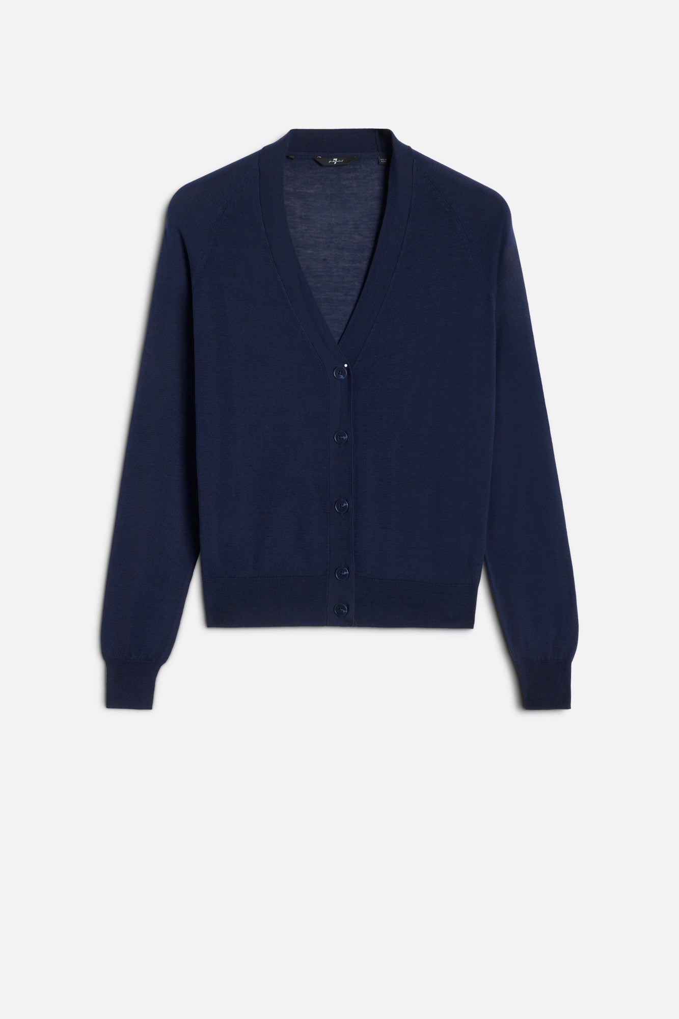 7-for-all-mankind-silk-blend-v-neck-cardigan-damen-navy image 1