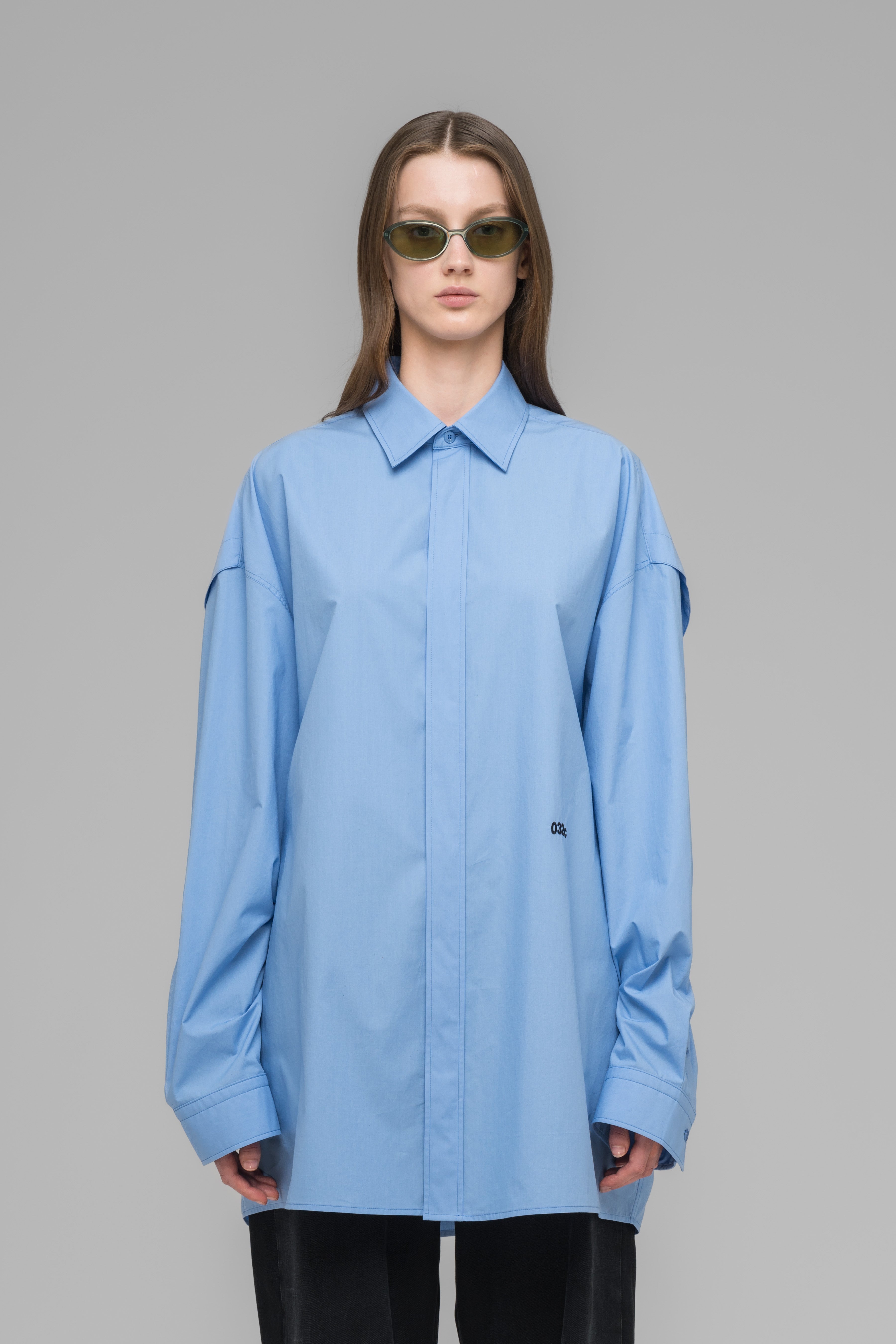 032c-please-steam-oversized-shirt-logo-stickerei image 2