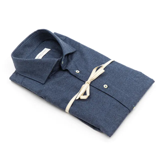 alessandro-lamura-camicia-hemd-dunkelblau-flanell image 1