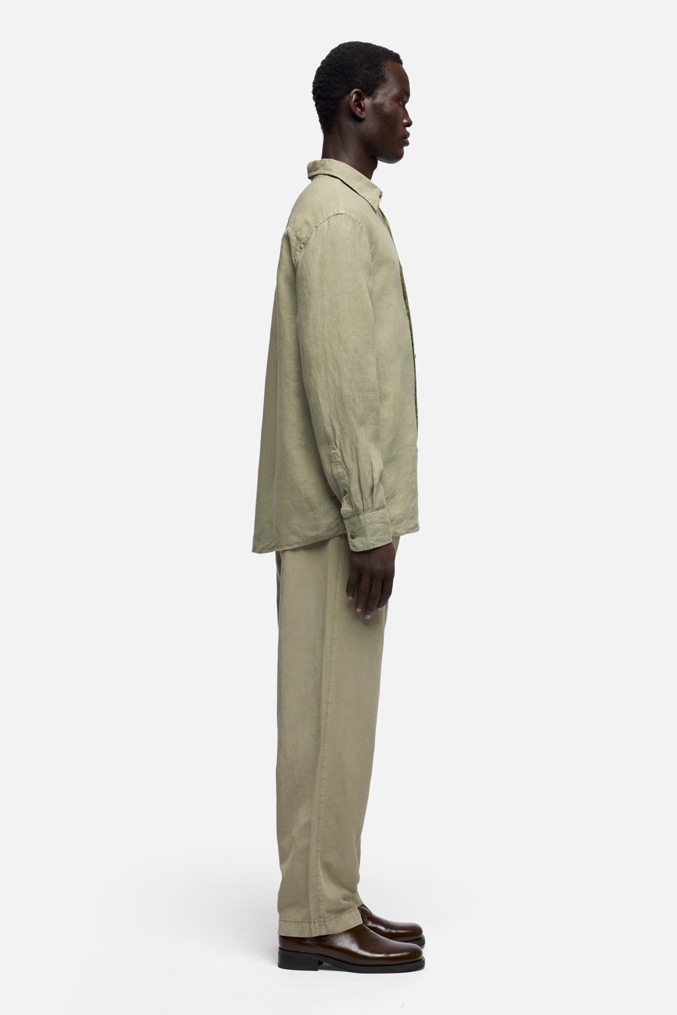 7-for-all-mankind-classic-button-up-shirt-linen-army-herrenhemd image 6