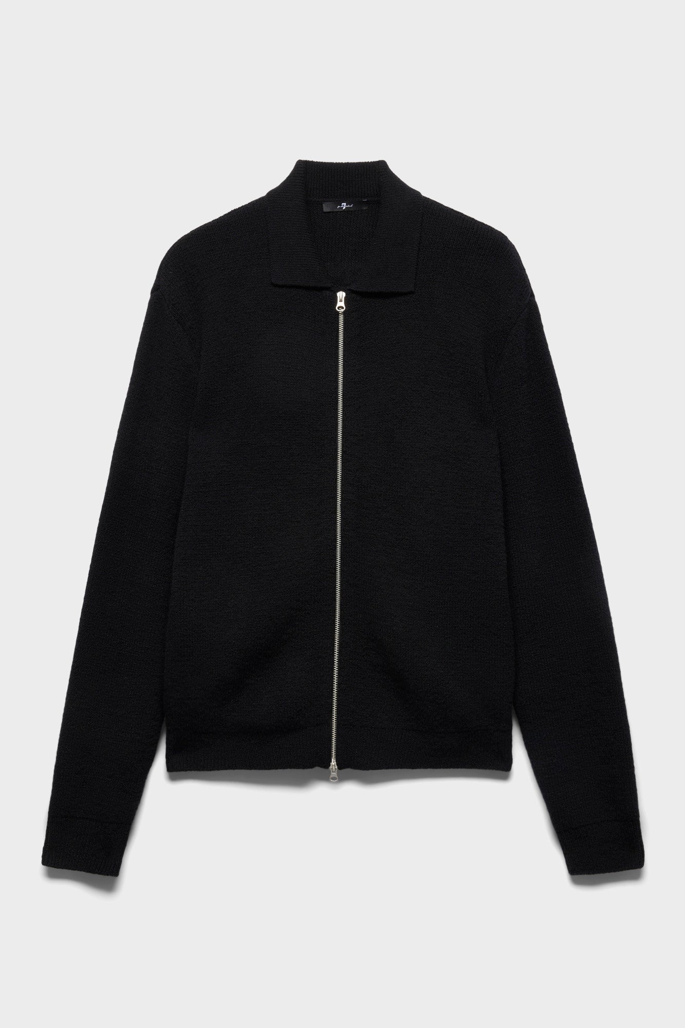 7-for-all-mankind-polo-zip-sweater-baumwolle-wolle-schwarz-herren image 1