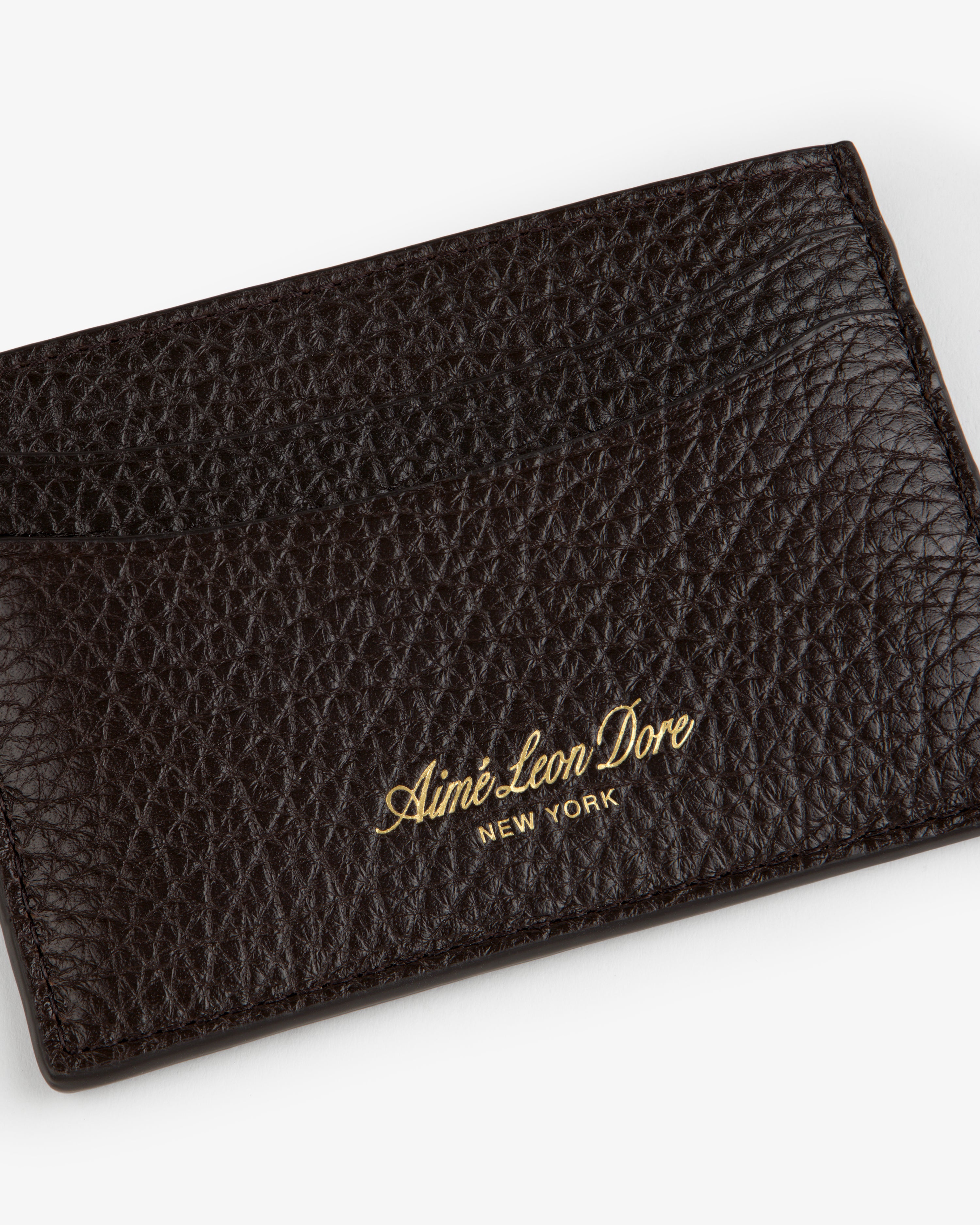 aim-leon-dore-tumbled-leather-card-holder-kartenetui-braun-italien-leder image 4