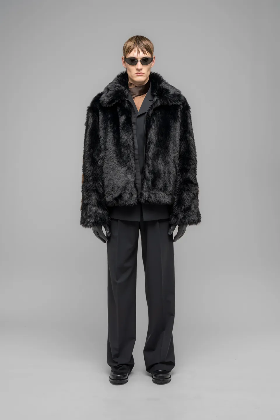 032c-muddy-faux-fur-blouson-jacke image 1