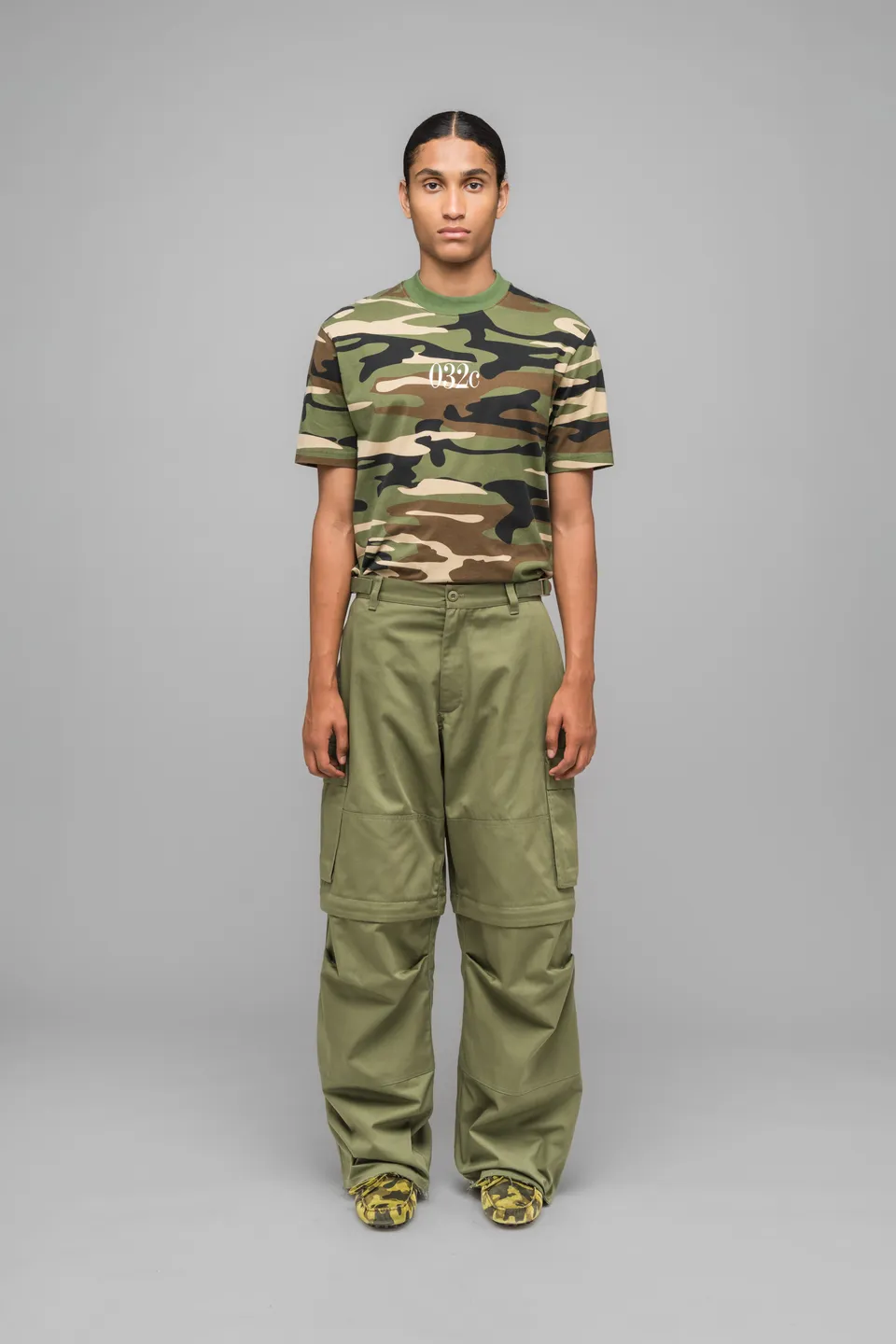 032c-masked-choice-cargo-pants-faded-green-unisex image 1
