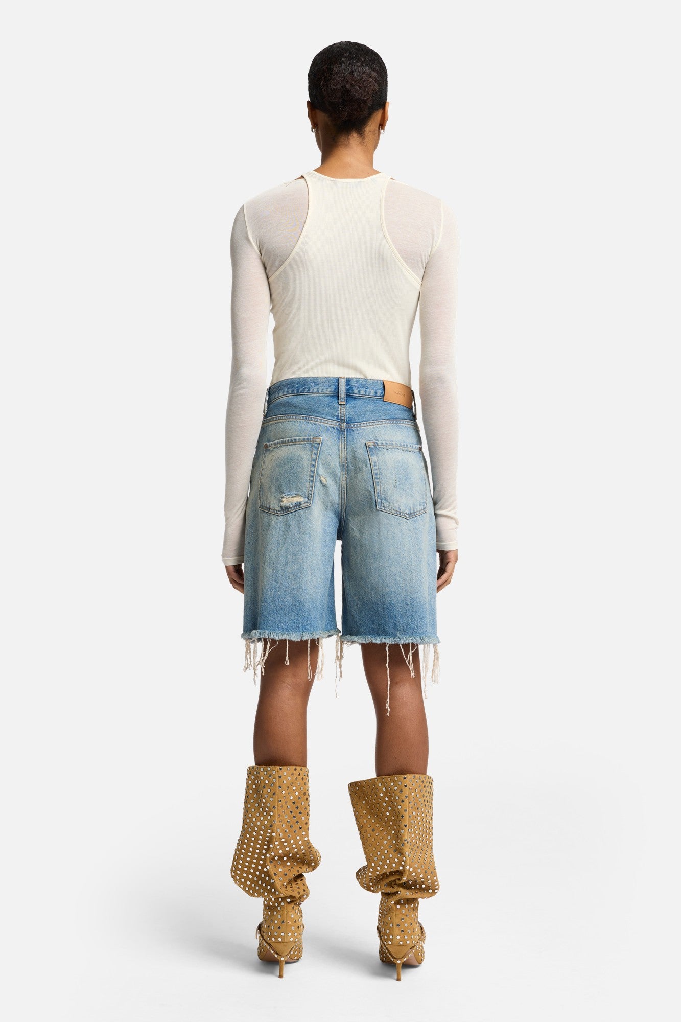 mankind-lola-denim-shorts-damen-kupfer-mid-rise image 5