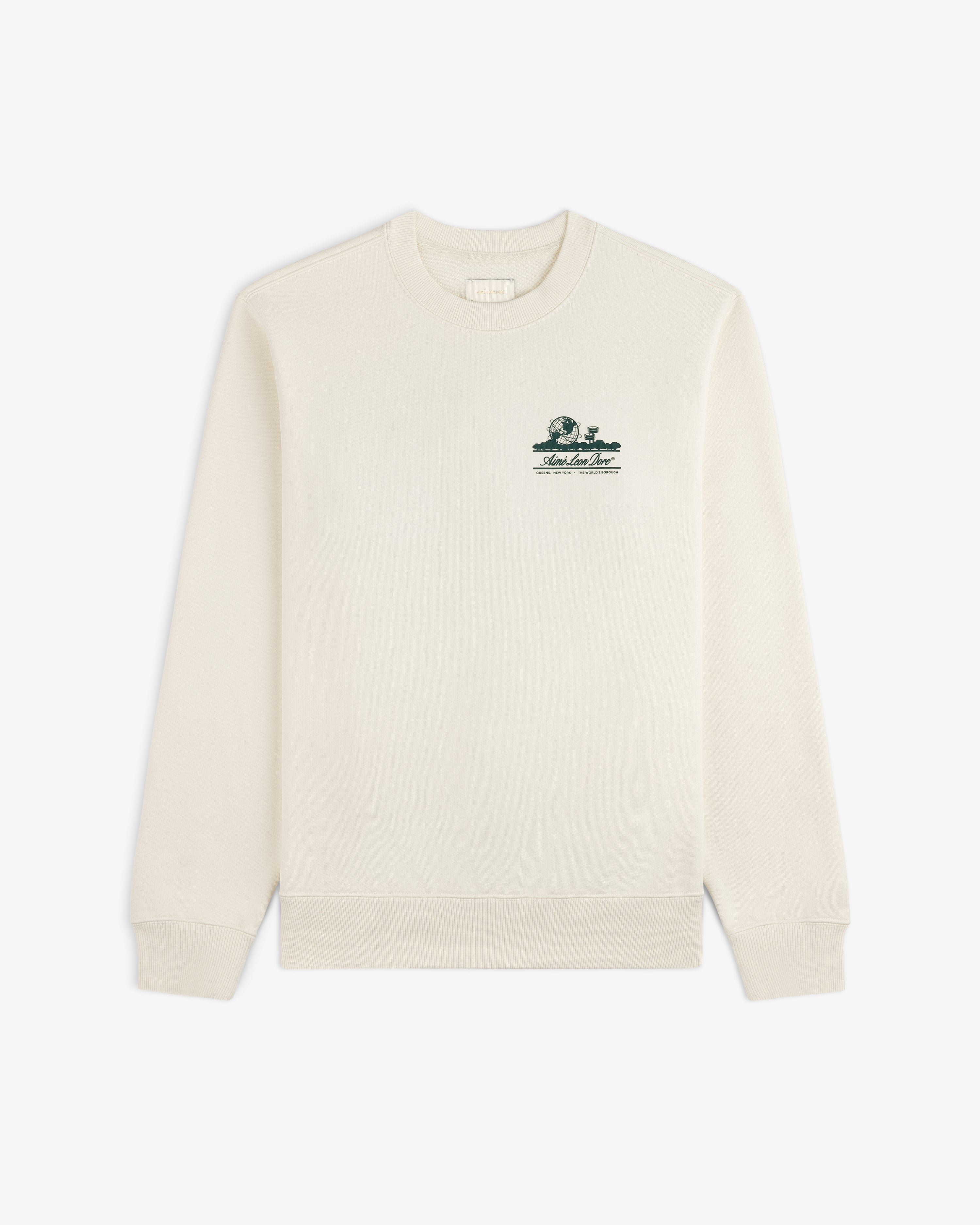 aim-leon-dore-unisphere-crewneck-sweatshirt-cream image 3