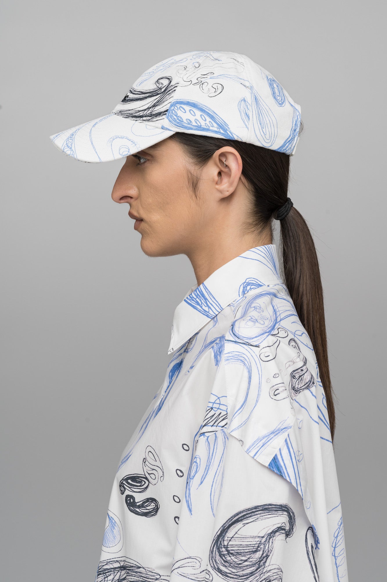032c-paisley-scribble-cap-6-panel-cap-cotton-canvas-ss26 image 3