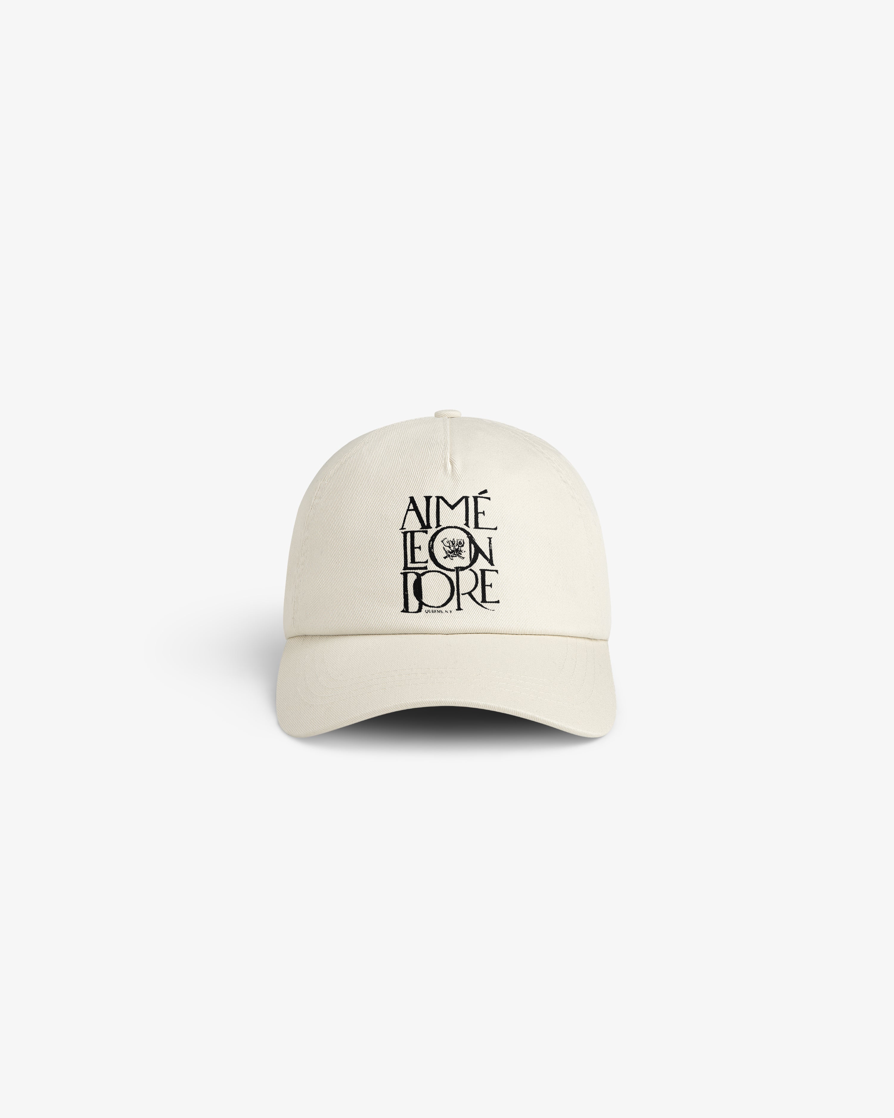 aim-leon-dore-stacked-logo-hat-cream-5-panel image 2