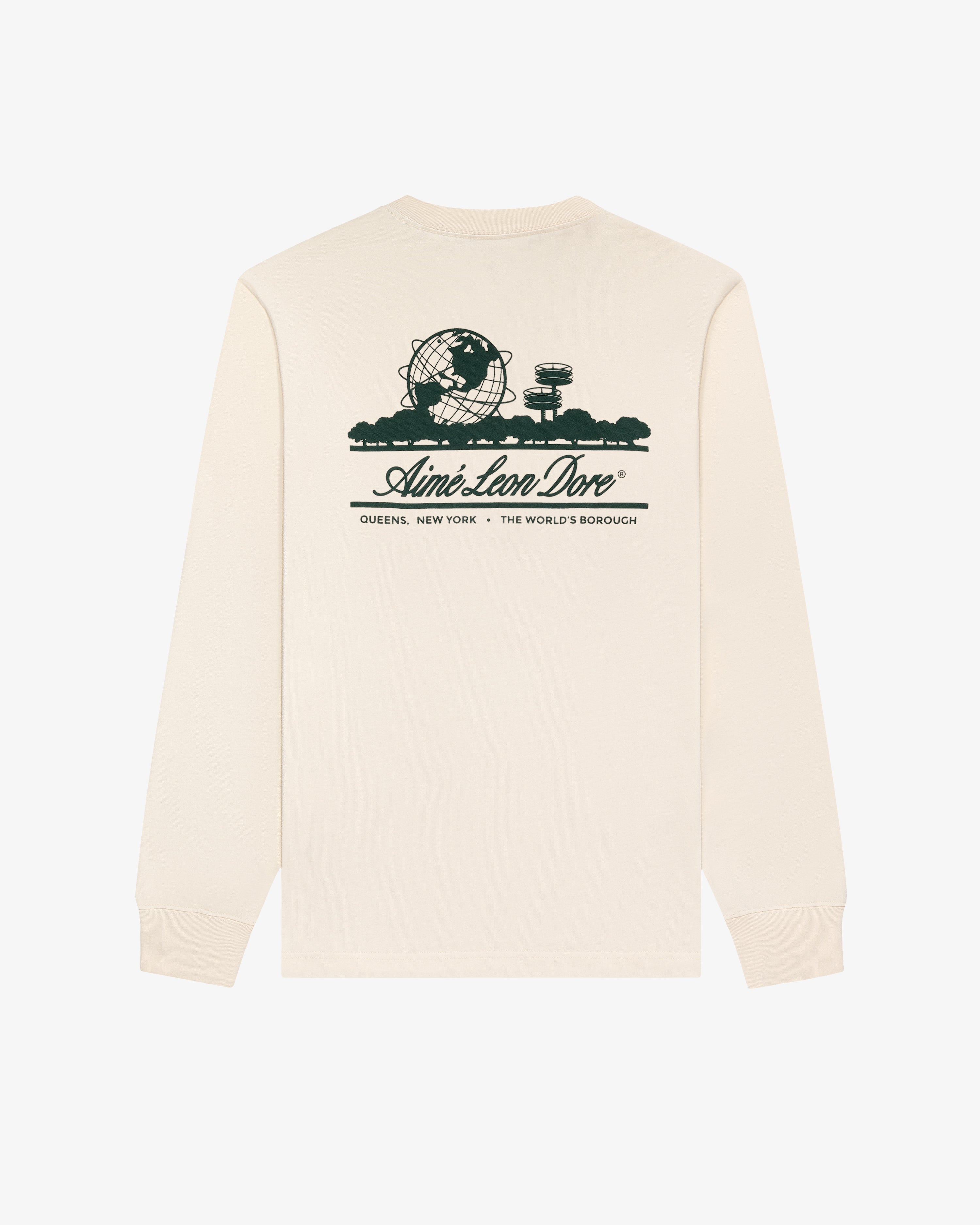 aim-leon-dore-long-sleeve-unisphere-tee-cream image 2