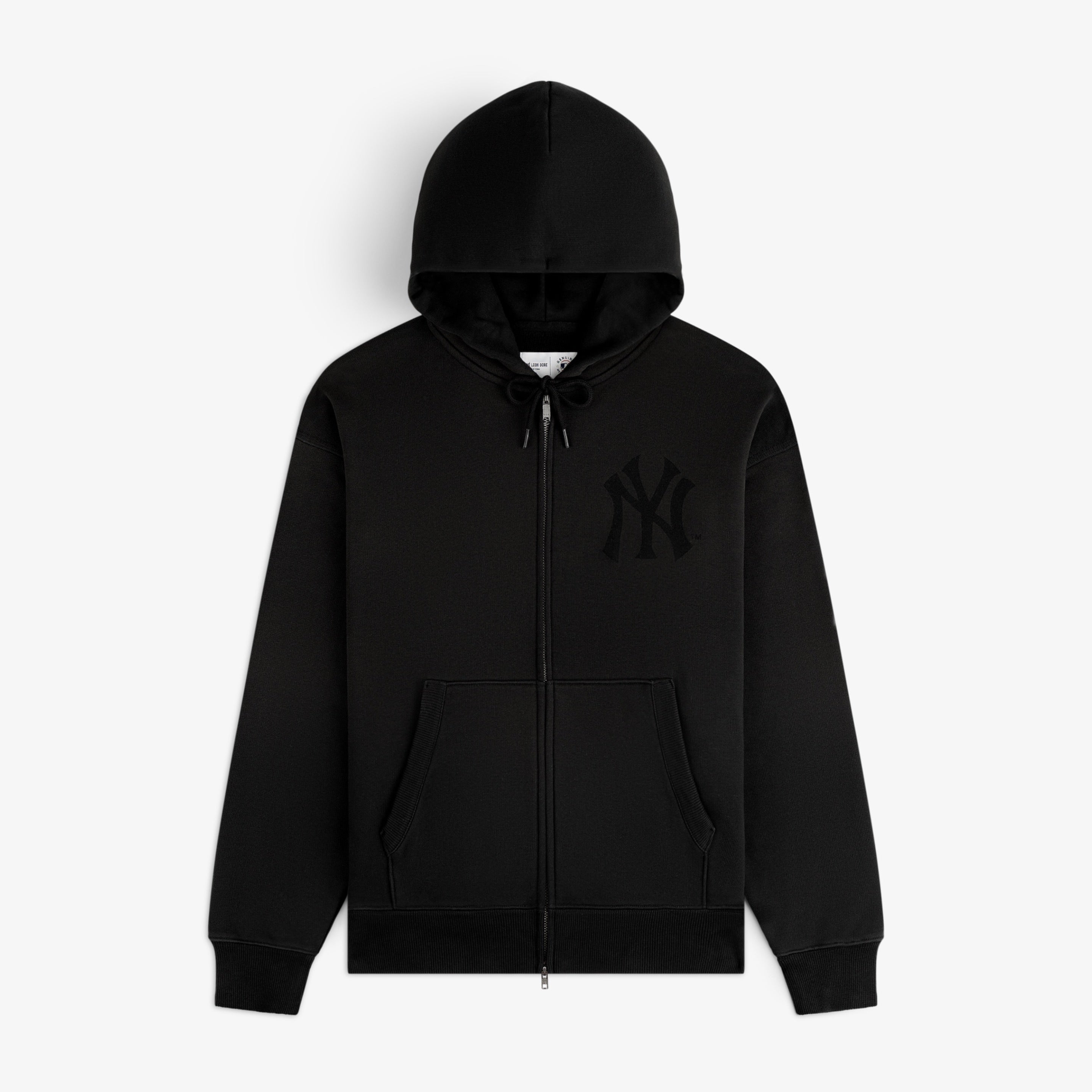 aim-leon-dore-yankees-washed-full-zip-hoodie-schwarz image 1