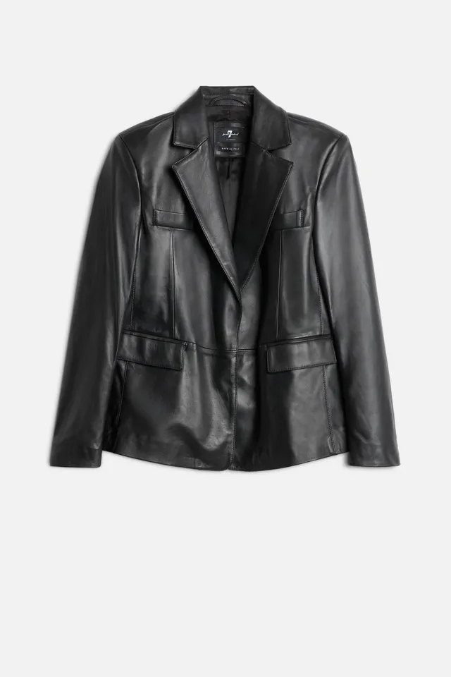 7-for-all-mankind-italian-leather-blazer-in-black image 1