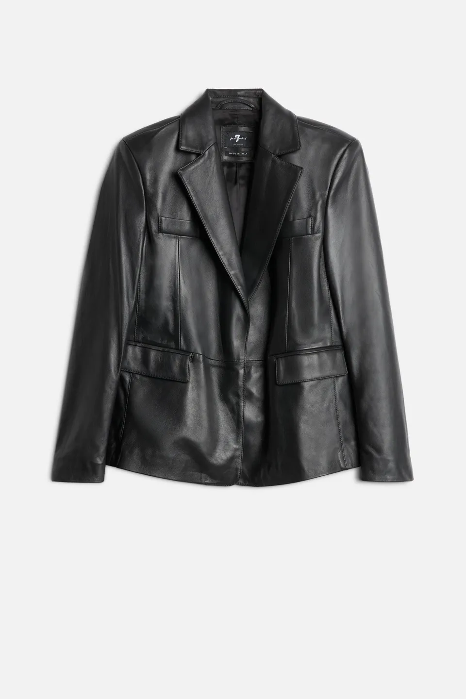 7-for-all-mankind-italian-leather-blazer-in-black image 1