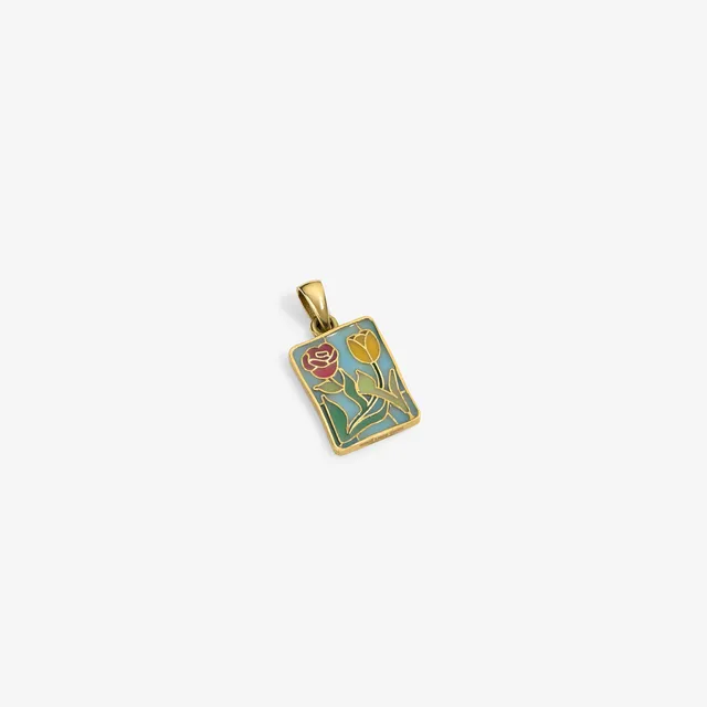 aim-leon-dore-14kt-gold-stained-glass-crest-anh-nger image 1