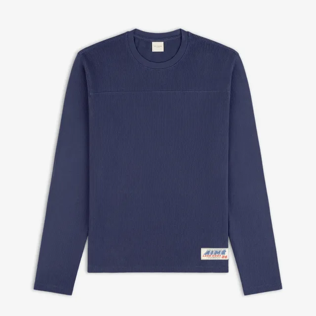 aim-leon-dore-long-sleeve-mesh-football-tee-blau image 1