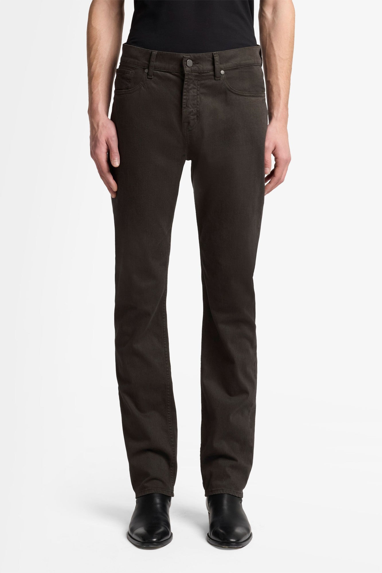 7-for-all-mankind-slimmy-slim-twill-hose-dark-olive-herren image 3