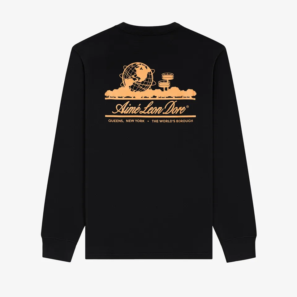 aim-leon-dore-long-sleeve-unisphere-tee-schwarz image 1