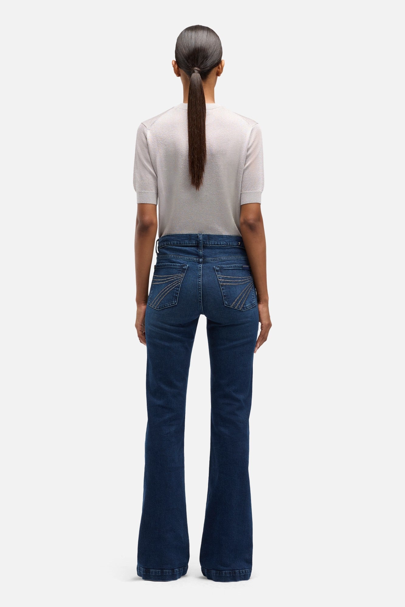 7-for-all-mankind-dojo-jeans-spill-mid-rise-flare-damenjeans-dunkelblau image 5