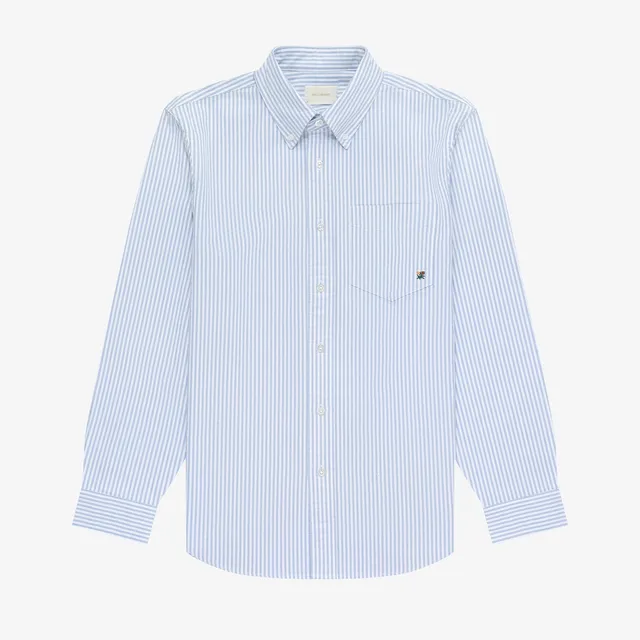 aim-leon-dore-striped-crest-oxford-hemd-blau-weiss image 1