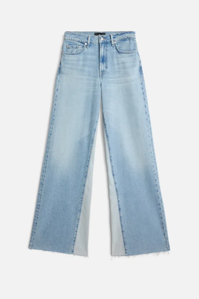 7-for-all-mankind-paneled-lotta-seabreeze-two-tone-wide-leg-damenjeans image 1