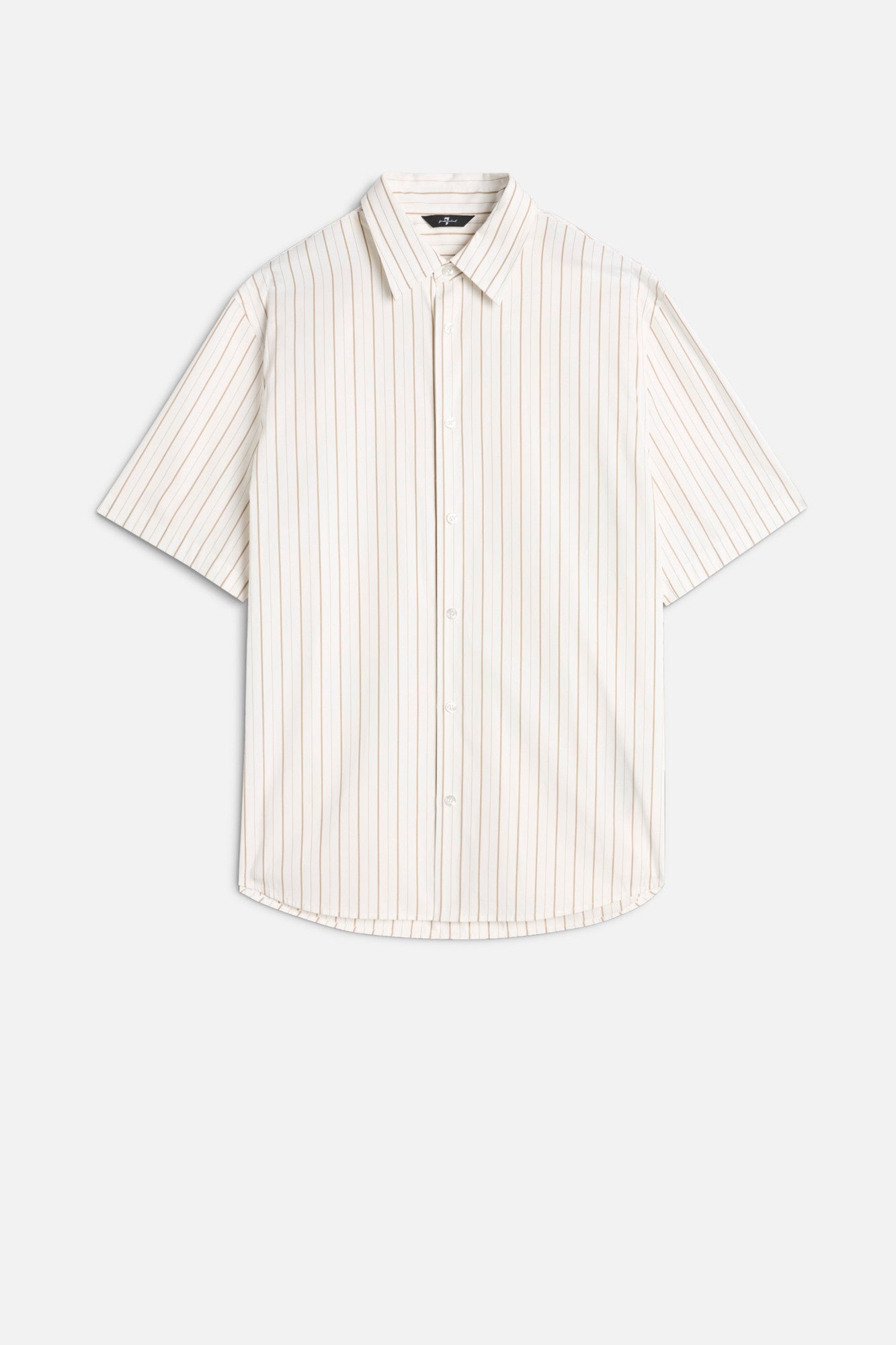 7-for-all-mankind-kurzarm-poplin-hemd-beige-stripe-herren image 1