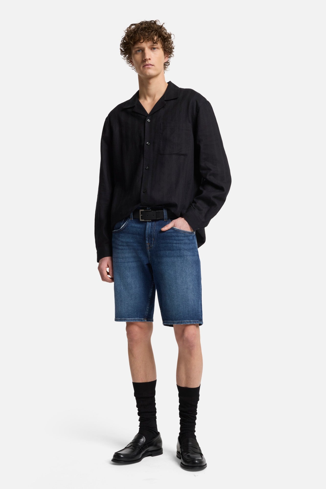 7-for-all-mankind-linen-blend-camp-shirt-black-langarm image 2