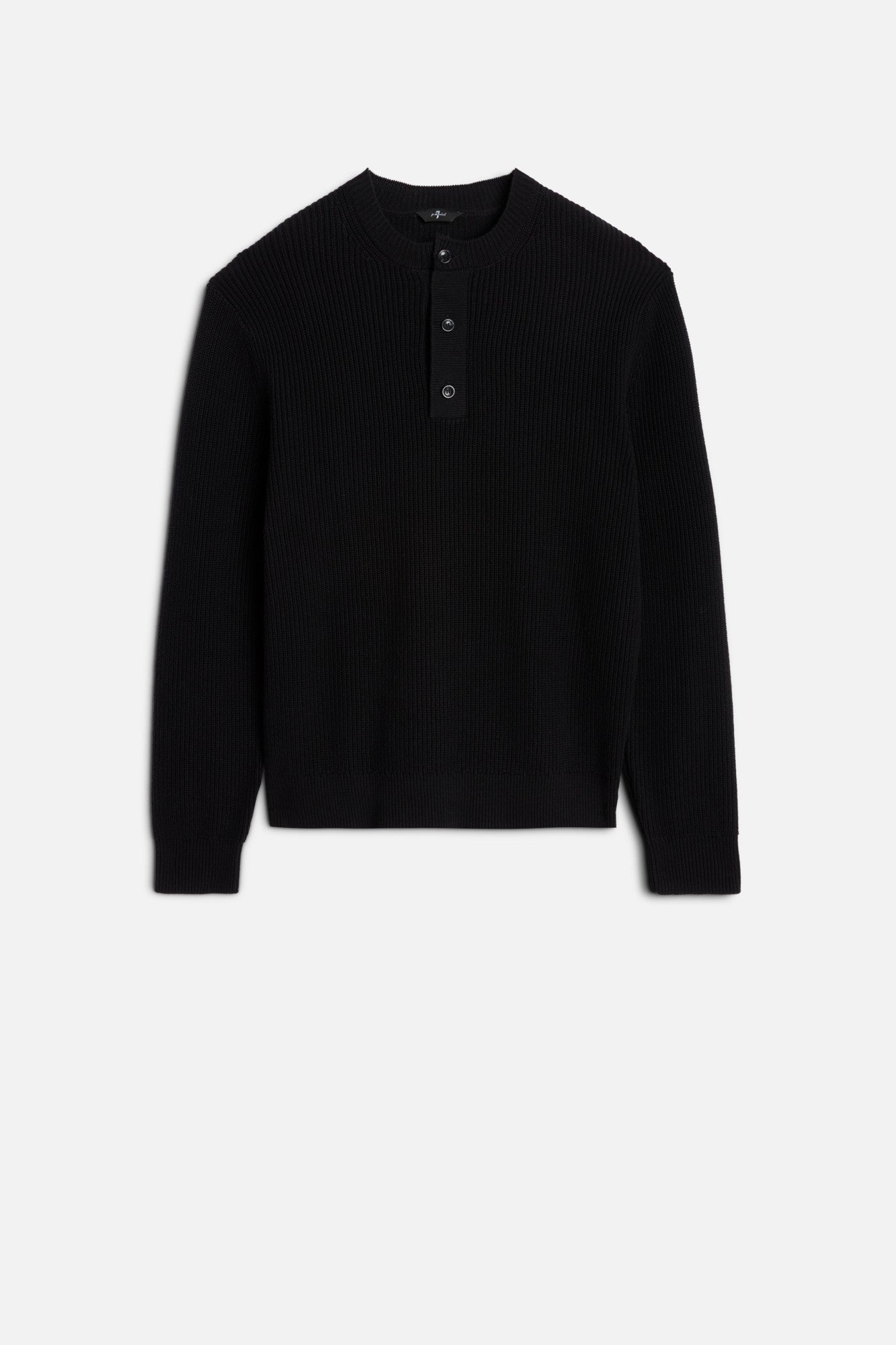 7-for-all-mankind-henley-sweater-herren-pullover-in-black image 1