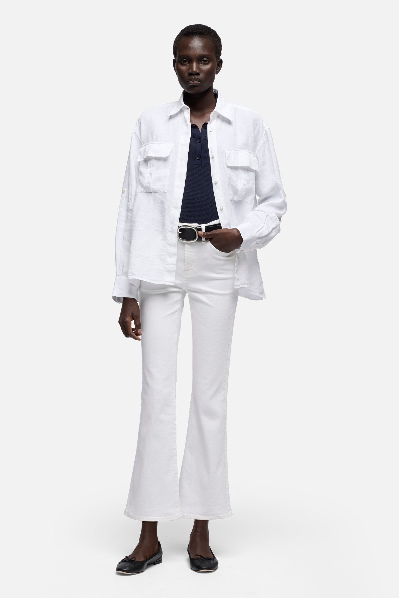 7-for-all-mankind-cropped-boot-slim-illusion-jeans-pure-white image 2