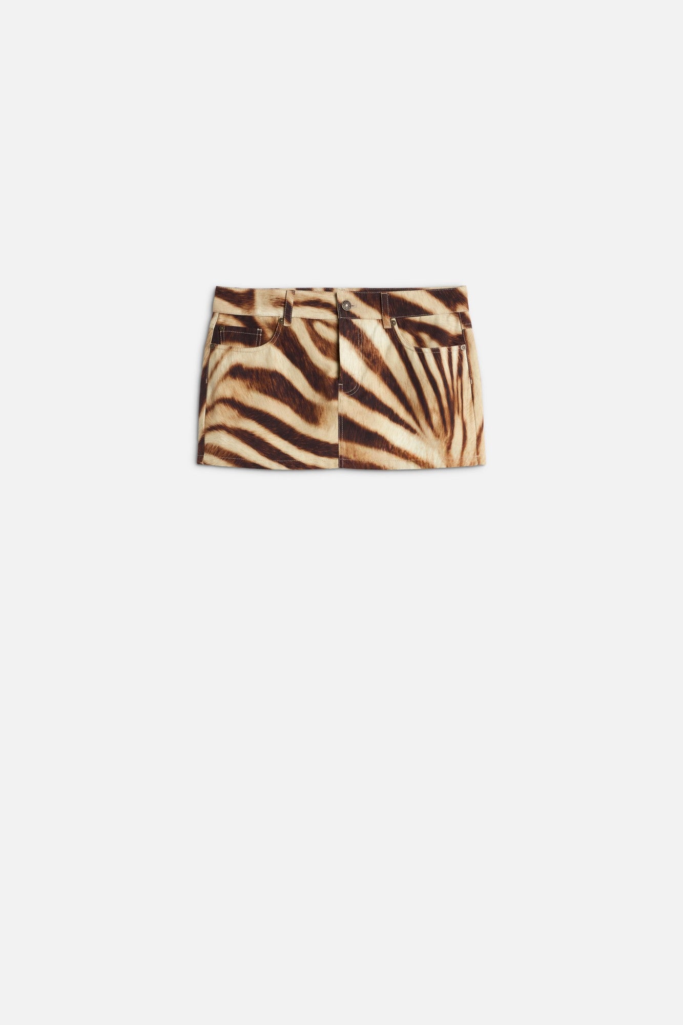 7-for-all-mankind-mini-skirt-canvas-zebra-damen-minirock image 1