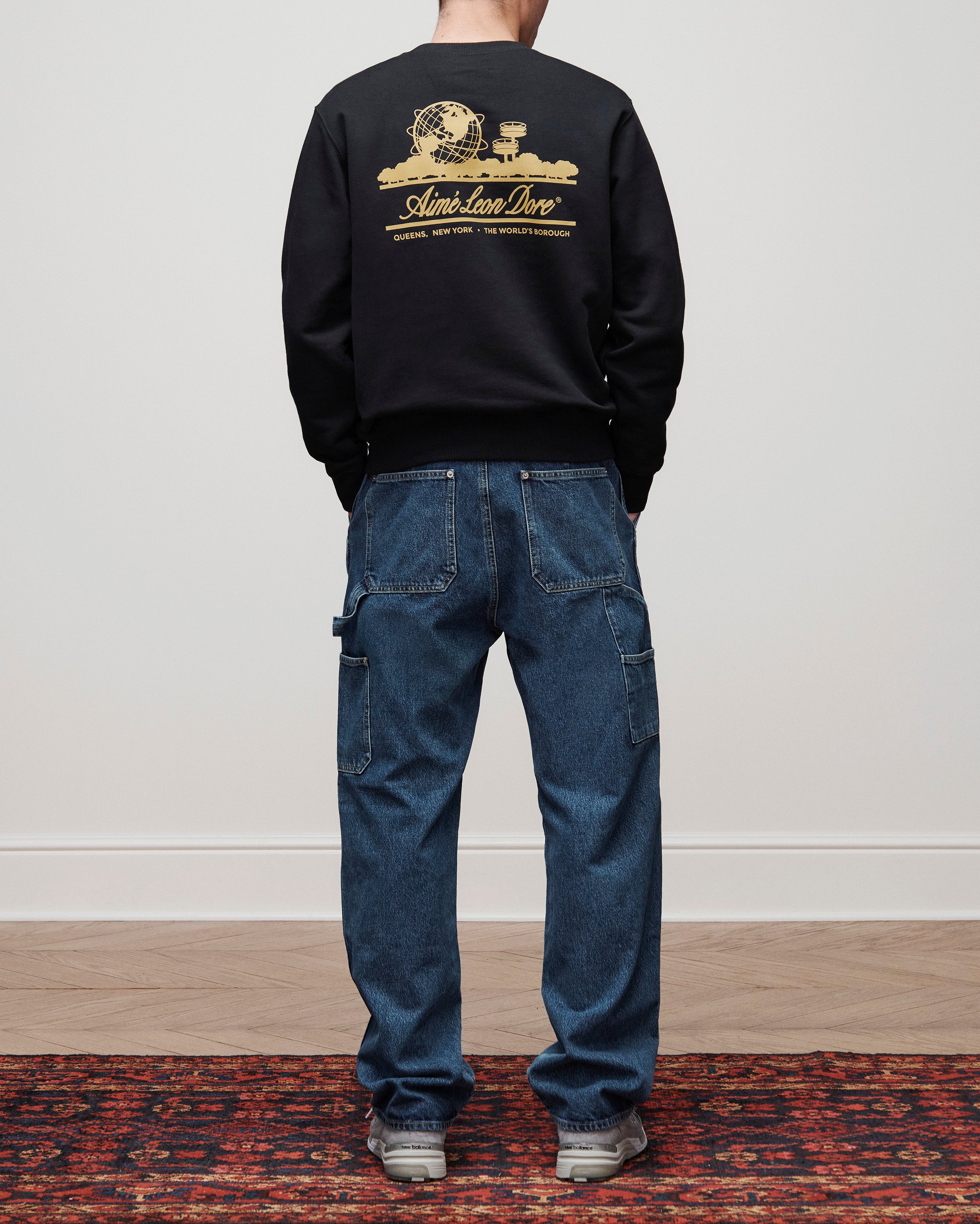 aim-leon-dore-unisphere-crewneck-sweatshirt-schwarz image 4