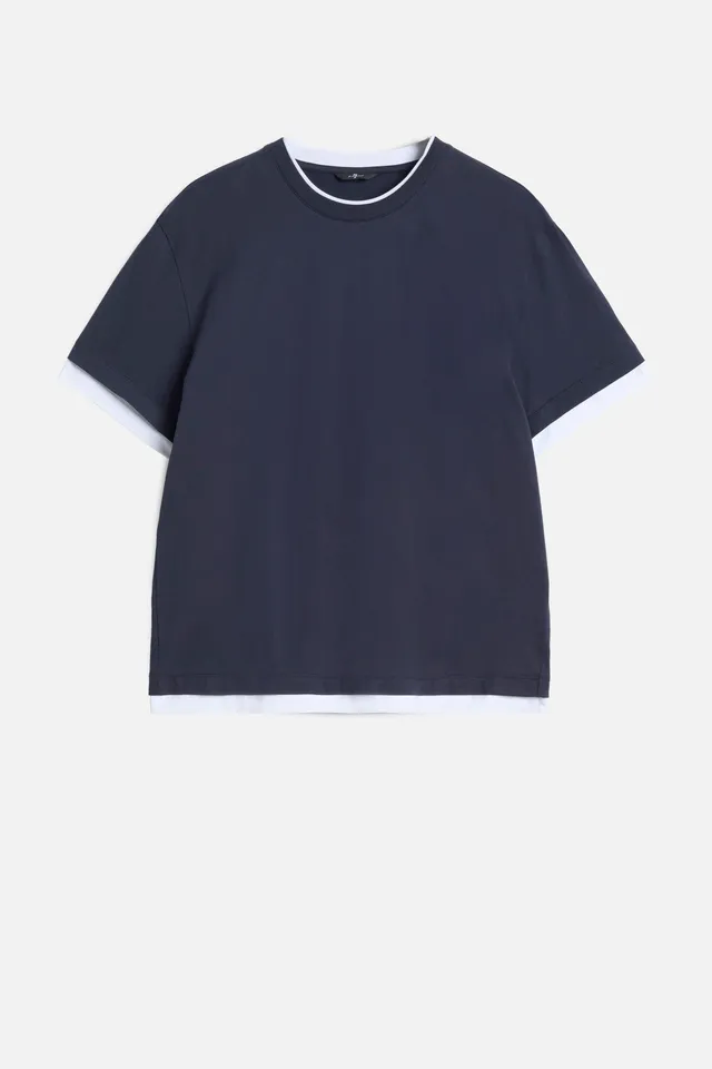 7-for-all-mankind-double-layer-tee-midnight-herren image 1