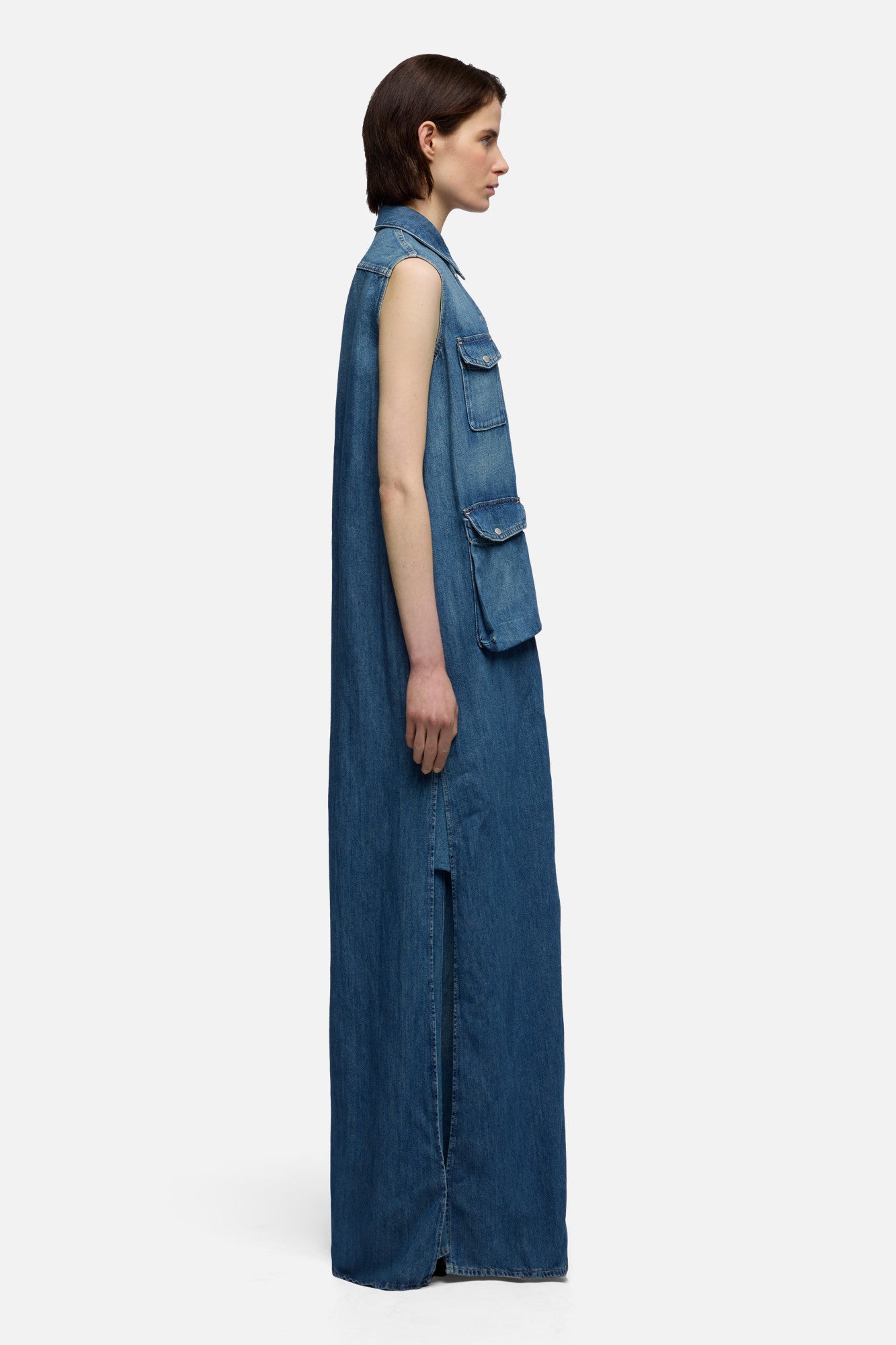 7-for-all-mankind-cargo-sleeveless-dress-indigo-linen-ocean-mist image 6