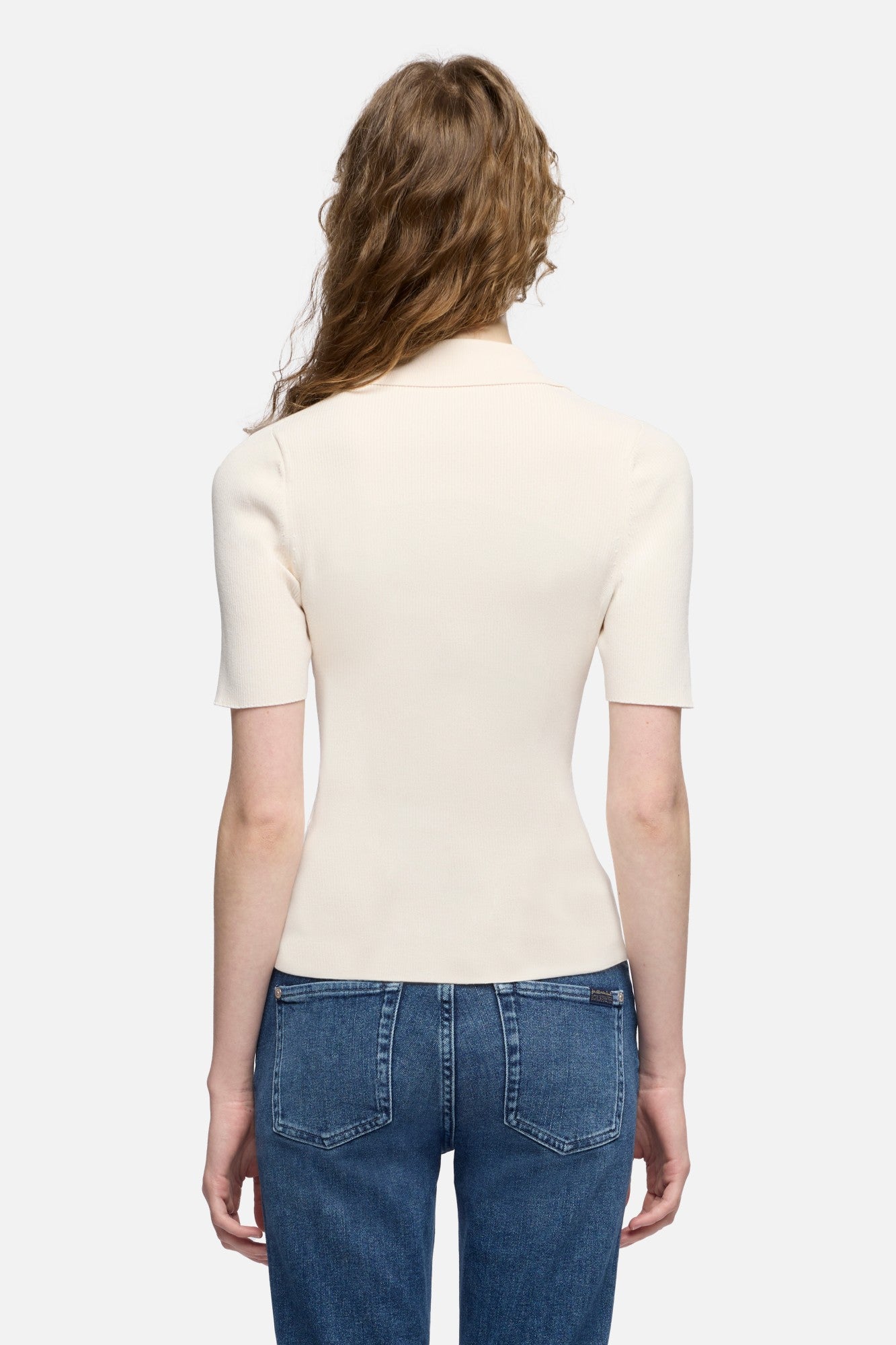 7-for-all-mankind-short-sleeve-polo-sweater-glaze-damen image 5