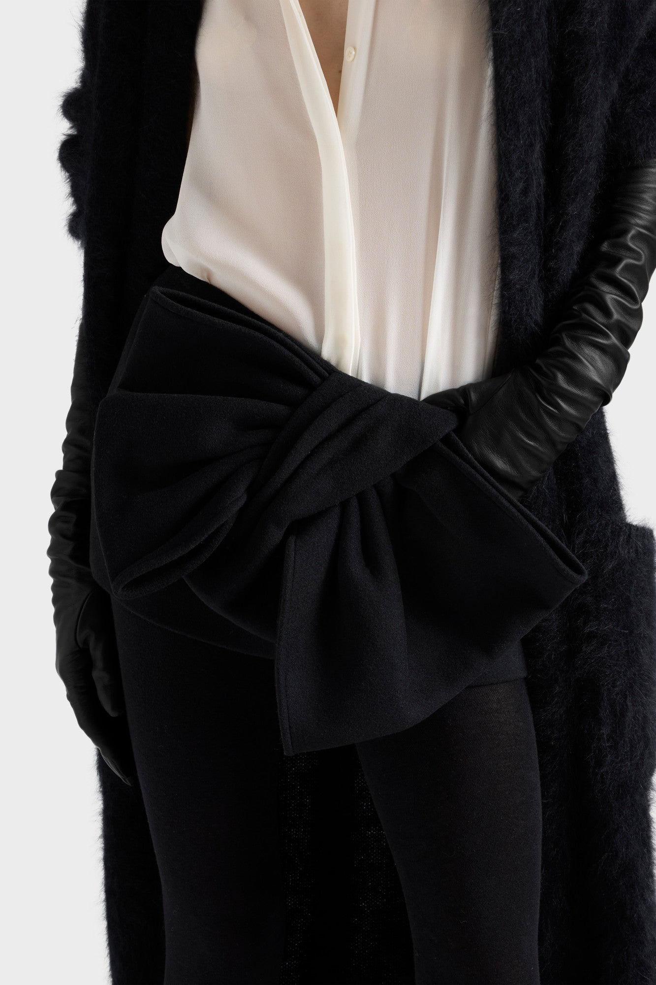 7-for-all-mankind-bow-mini-skirt-wool-blend-black-minirock image 4