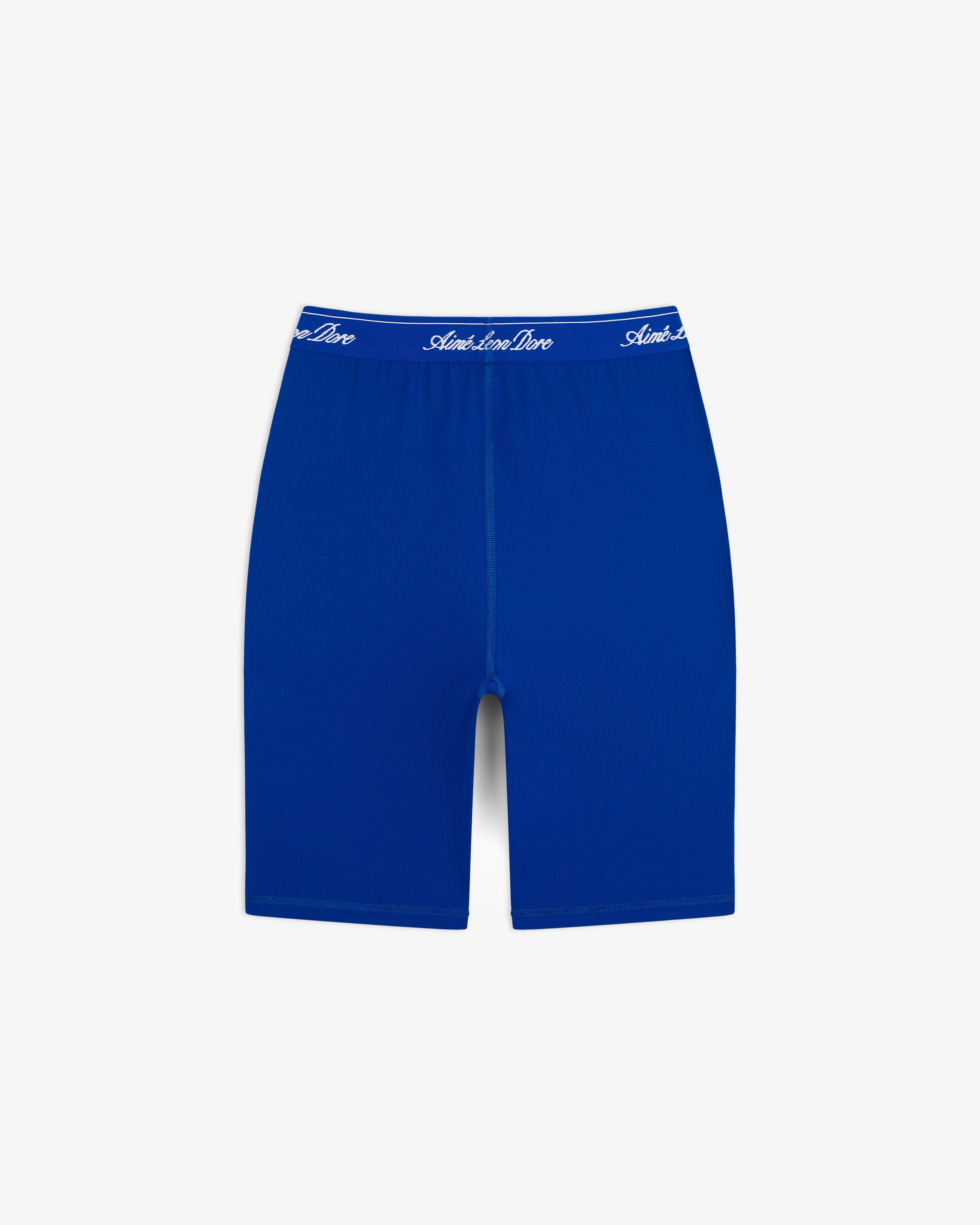 aim-leon-dore-logo-biker-short-damen-stretch-jersey-blau-slim-fit image 3