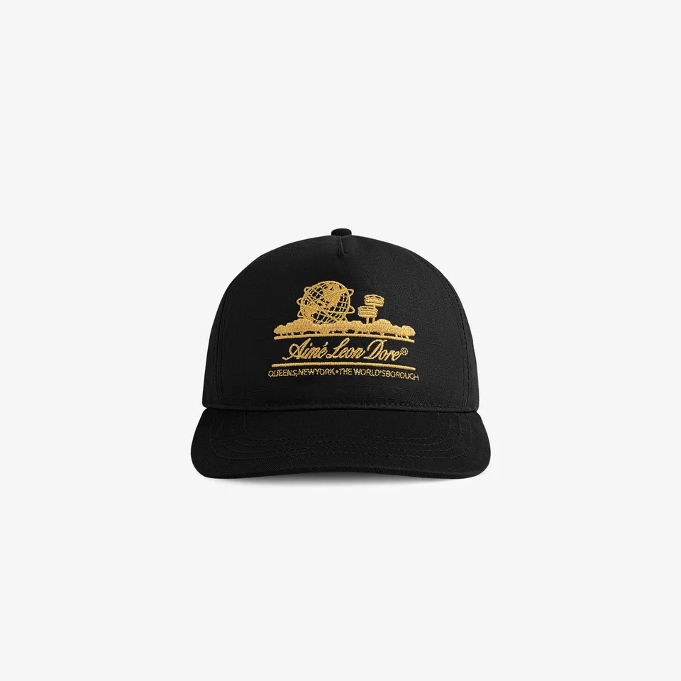 aim-leon-dore-unisphere-hat-5-panel-cap-schwarz image 1