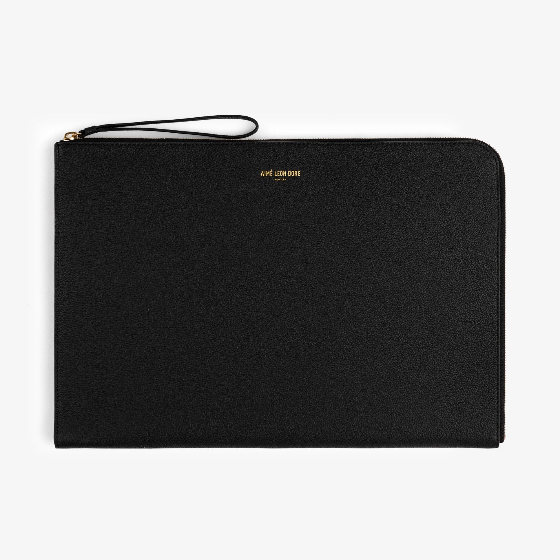 aim-leon-dore-large-leather-pouch-schwarz-vollnarbenleder image 1