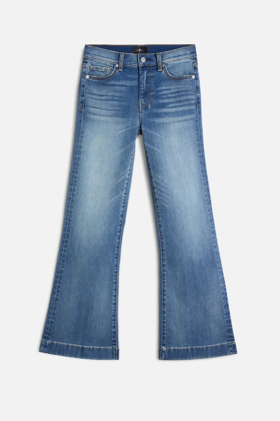 7-for-all-mankind-dojo-flare-jeans-pond-blue-short-30-damen image 1