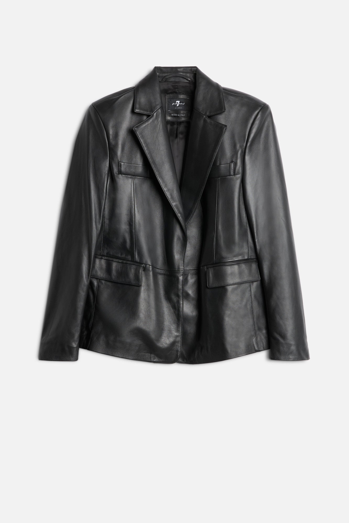 7-for-all-mankind-italian-leather-blazer-in-black image 1