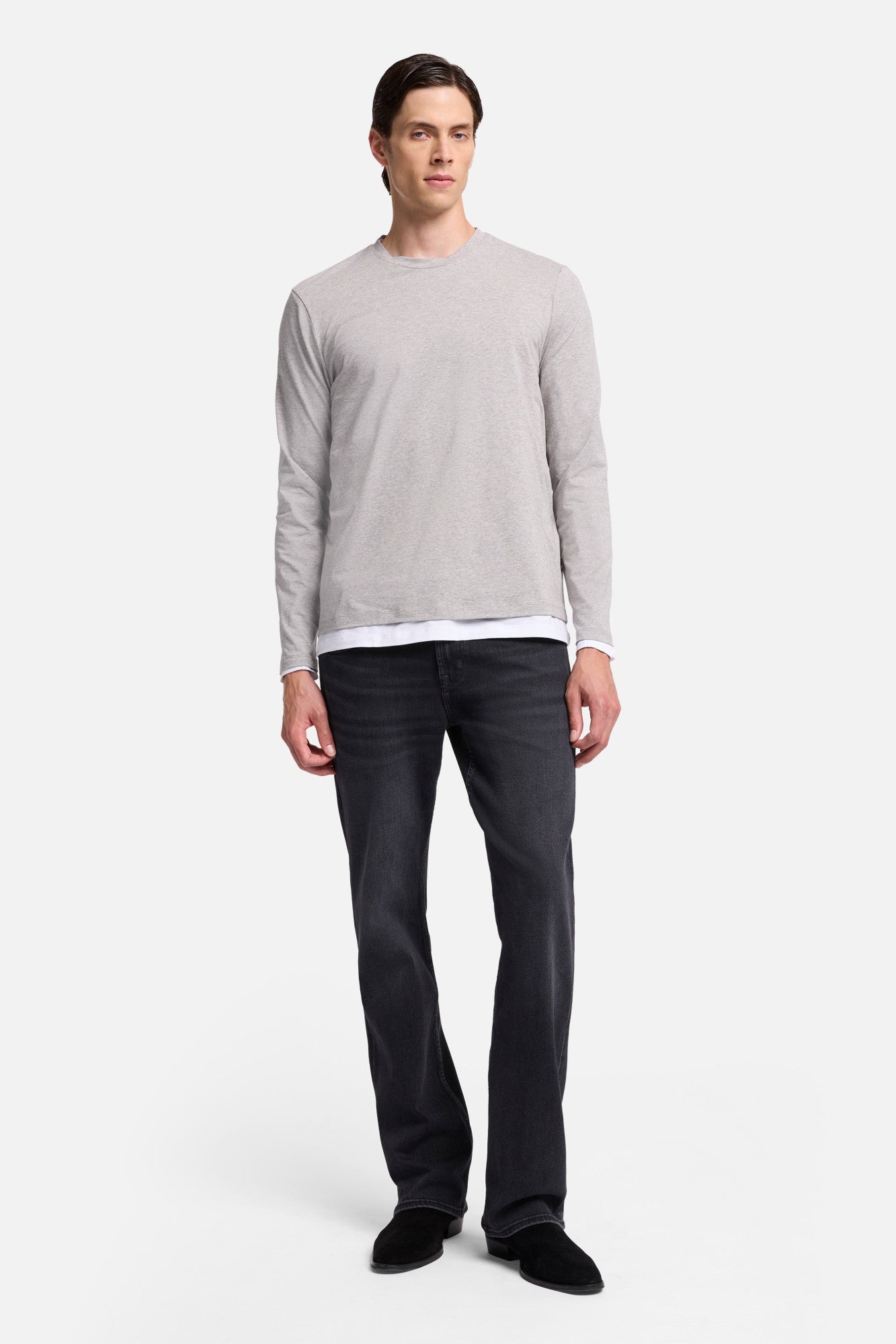 7-for-all-mankind-luxe-performance-longsleeve-herren-grey-melange-grau image 2