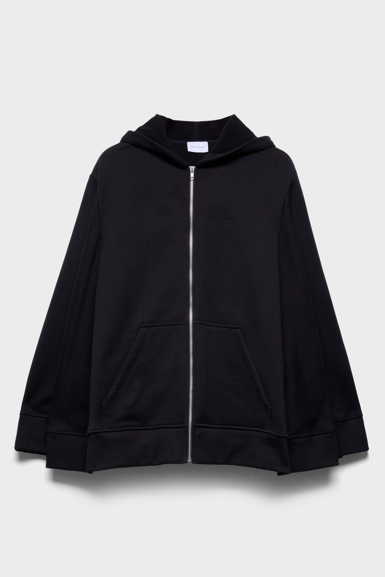 7-for-all-mankind-oversize-zip-hoodie-kapuzenjacke-in-black image 1
