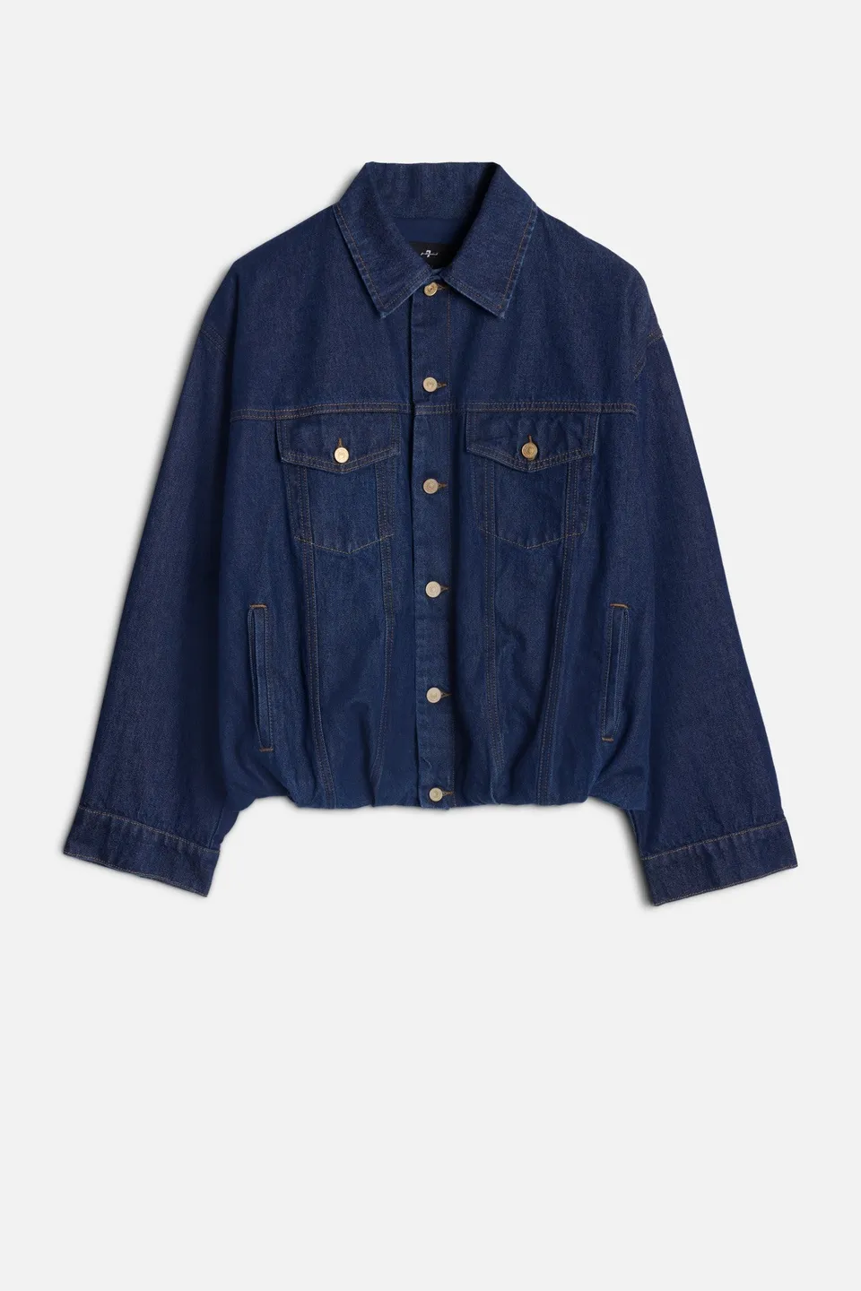 7-for-all-mankind-mankind-gathered-jeansjacke-indigo-soul-damen image 1