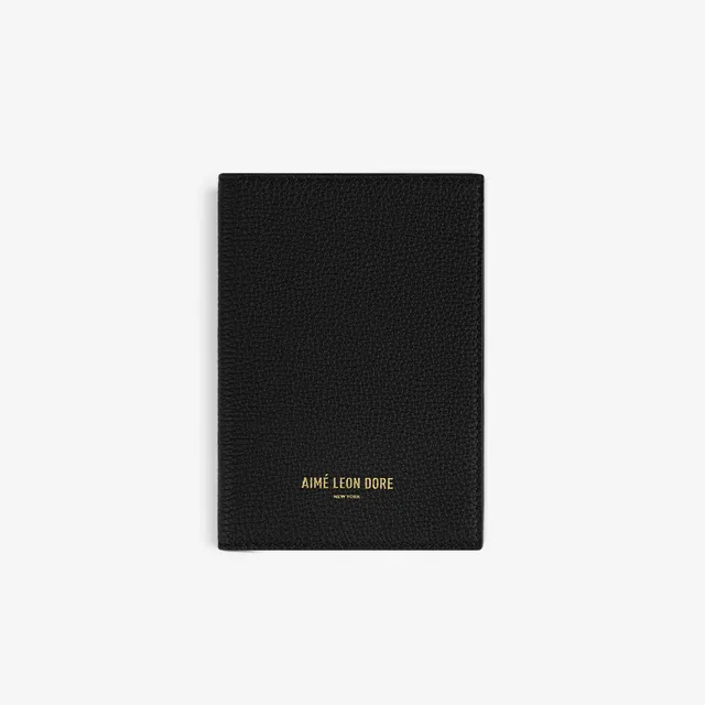 aim-leon-dore-leather-passport-holder-reisepassh-lle-schwarz image 1
