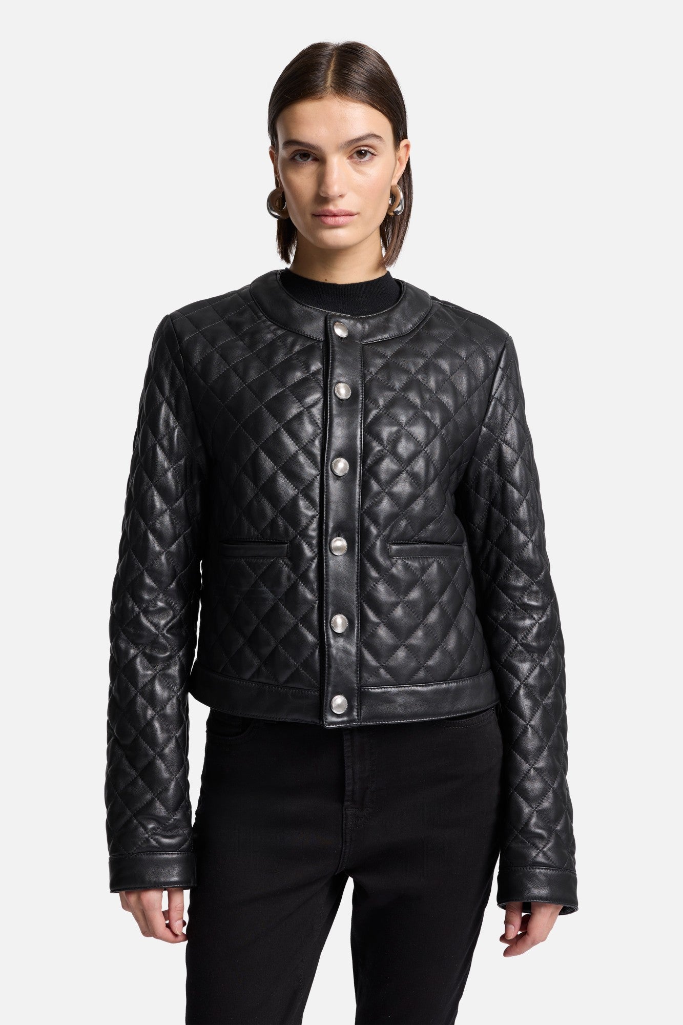 7-for-all-mankind-quilted-leather-jacket-damen-lederjacke-black image 2