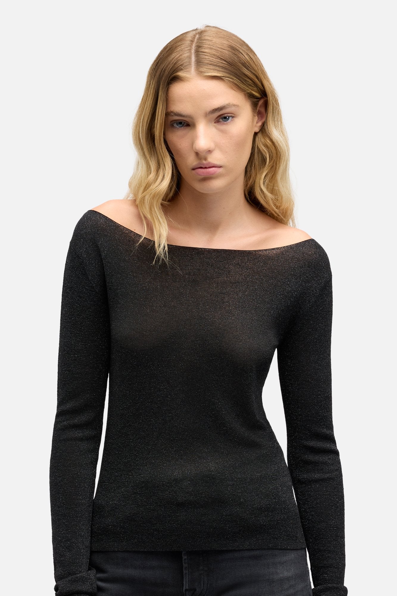 7-for-all-mankind-boatneck-sweater-black-lurex image 4