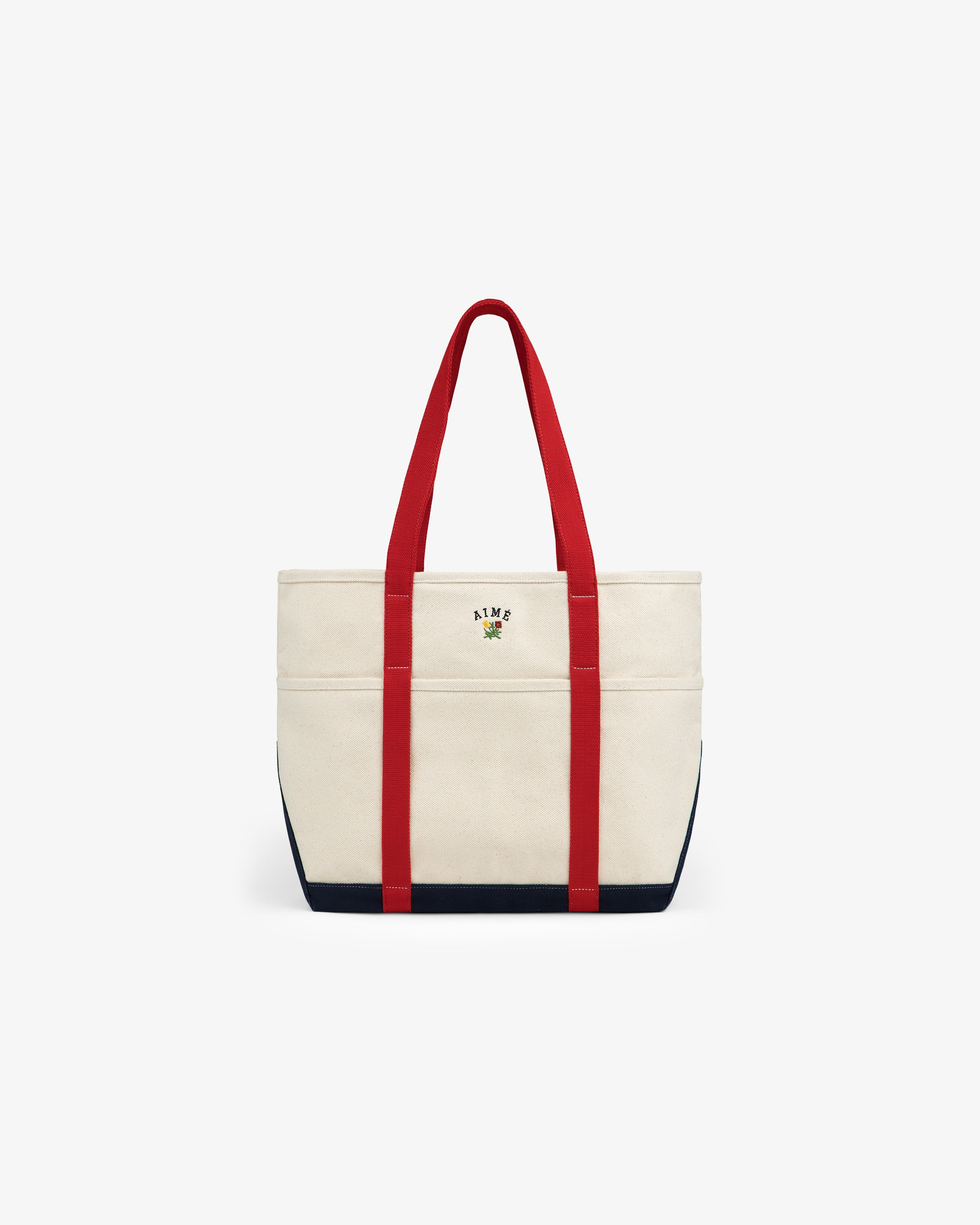 aim-leon-dore-large-crest-contrast-tote-bag-cream image 2